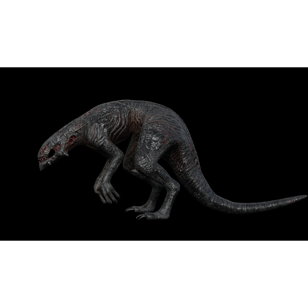 Obscurux-X Mutant Alien Creature 3D Model – Low Poly Rigged Animation - View 8