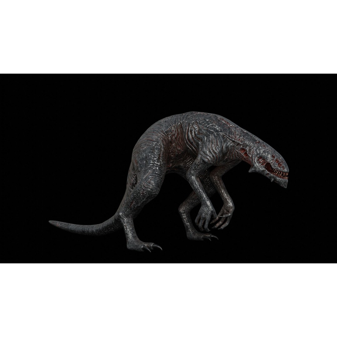 Obscurux-X Mutant Alien Creature 3D Model – Low Poly Rigged Animation - View 9