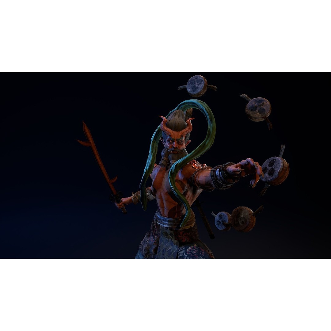 Demon God Raijin 3D Model – Low Poly Game Character, Rigged, FBX - View 15