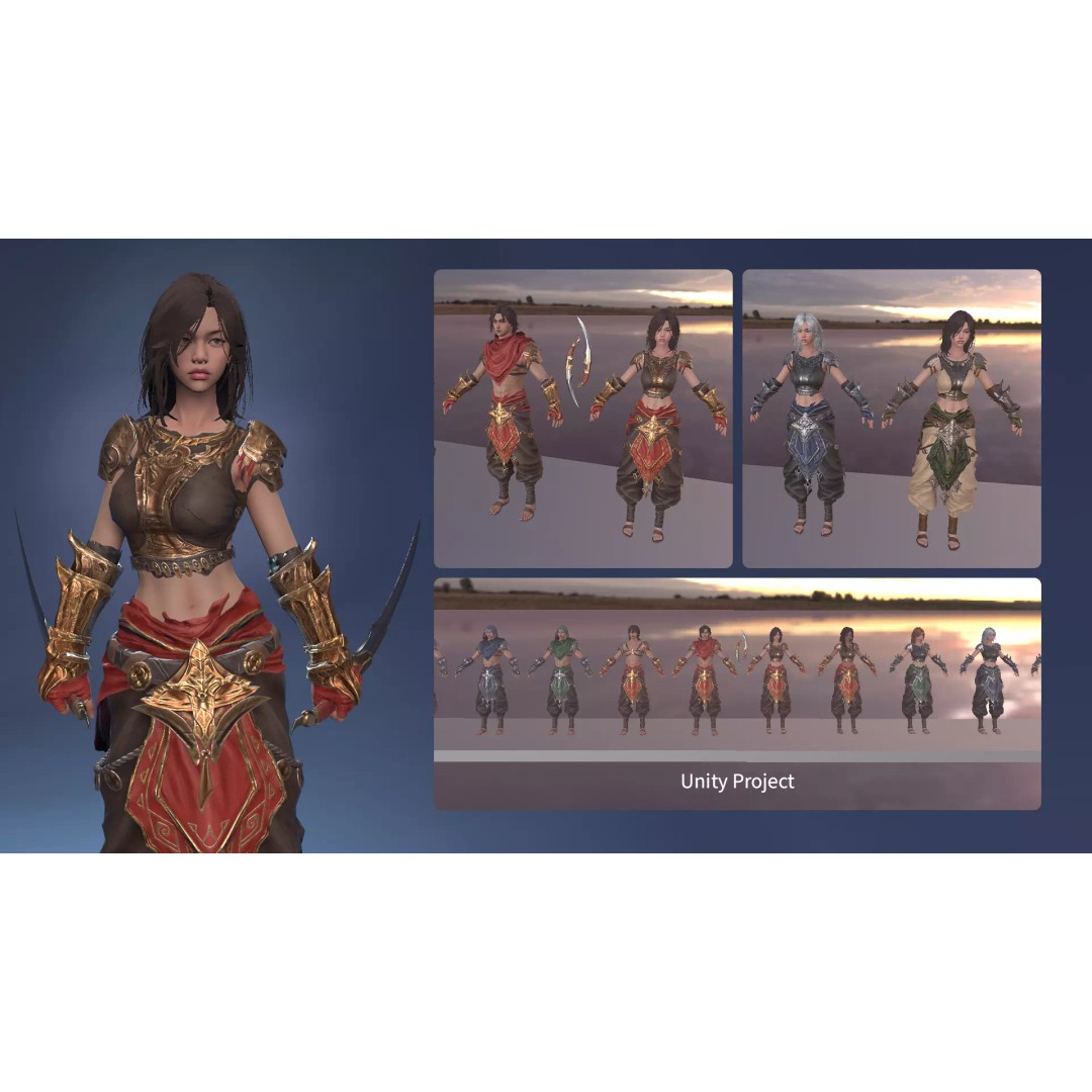 Desert Assassin 3D Model – Game Ready Low-Poly Character, FBX - View 21