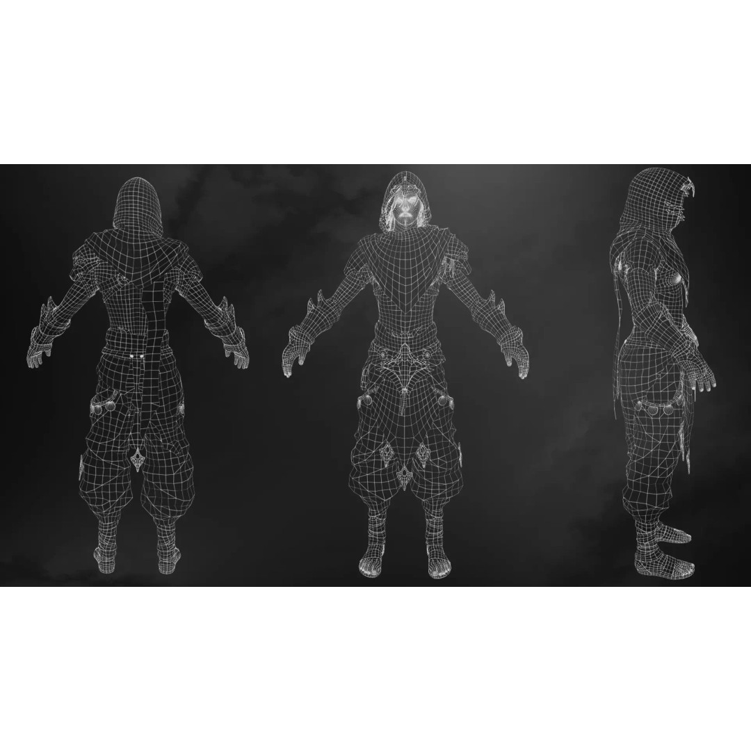 Desert Assassin 3D Model – Game Ready Low-Poly Character, FBX - View 26