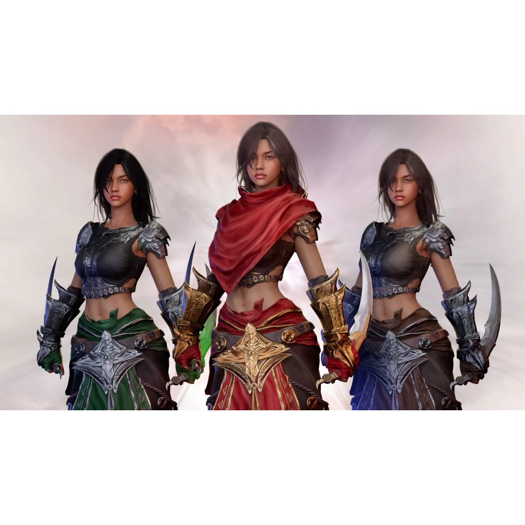 Desert Assassin 3D Model – Game Ready Low-Poly Character, FBX - View 7