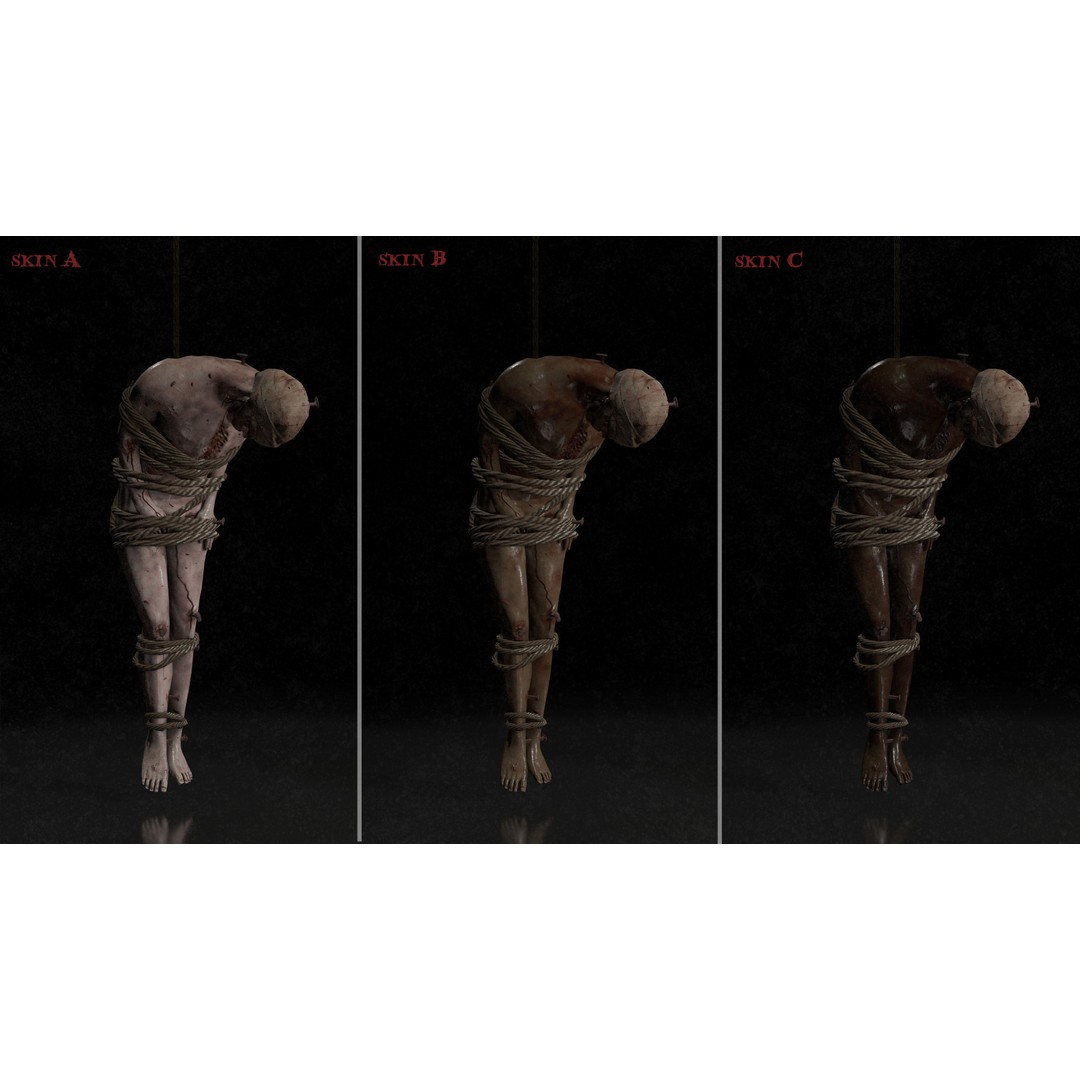 Male Corpses 3D Model – Low Poly Horror Asset, FBX, Game Ready - View 20
