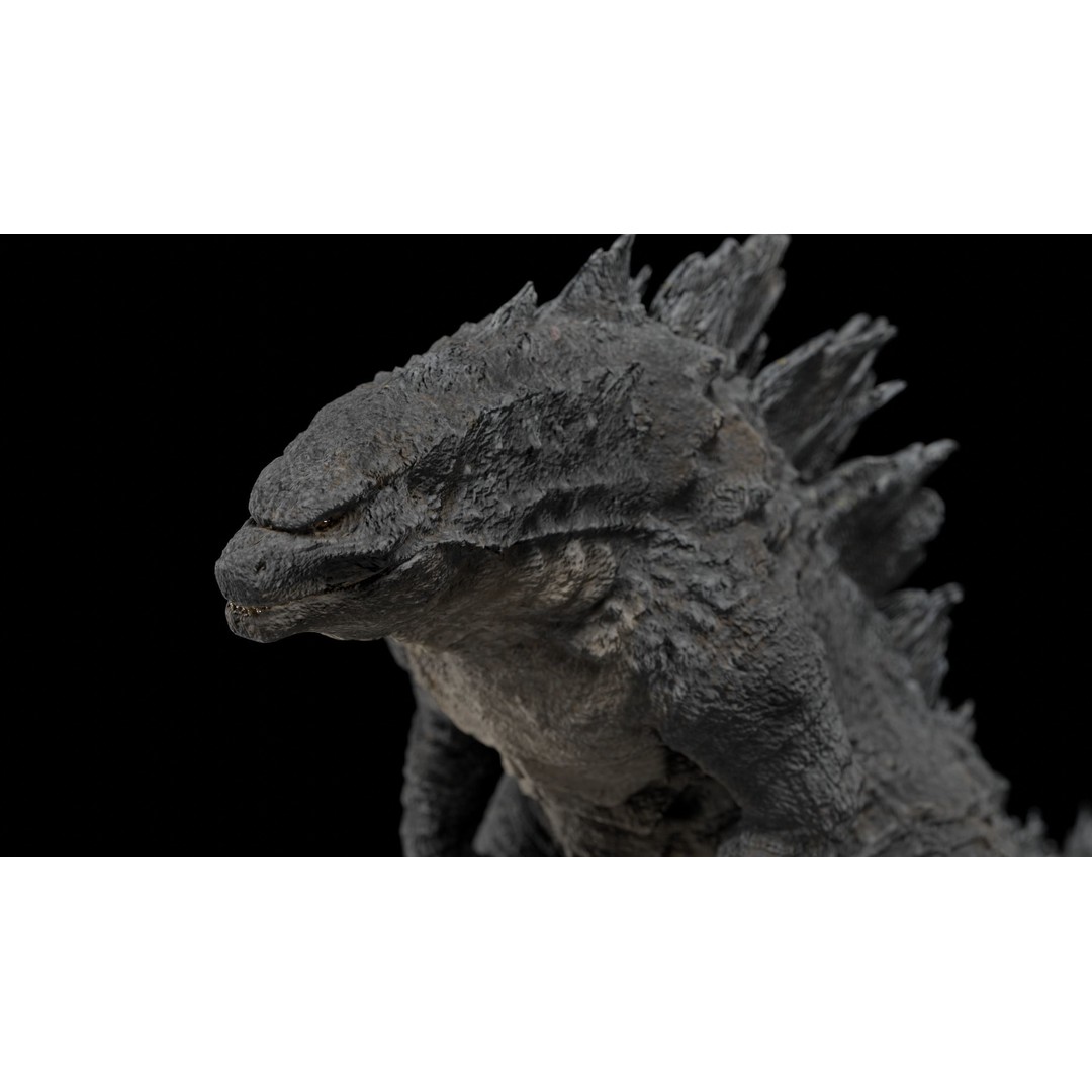 Godzilla 3D Model – Low Poly Rigged Character with PBR Textures - View 11