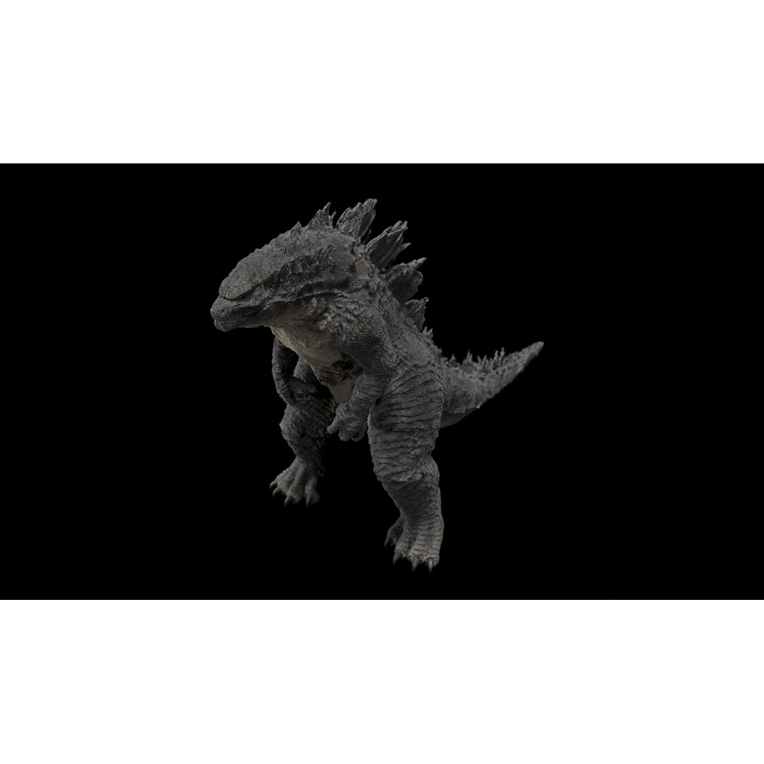 Godzilla 3D Model – Low Poly Rigged Character with PBR Textures - View 13