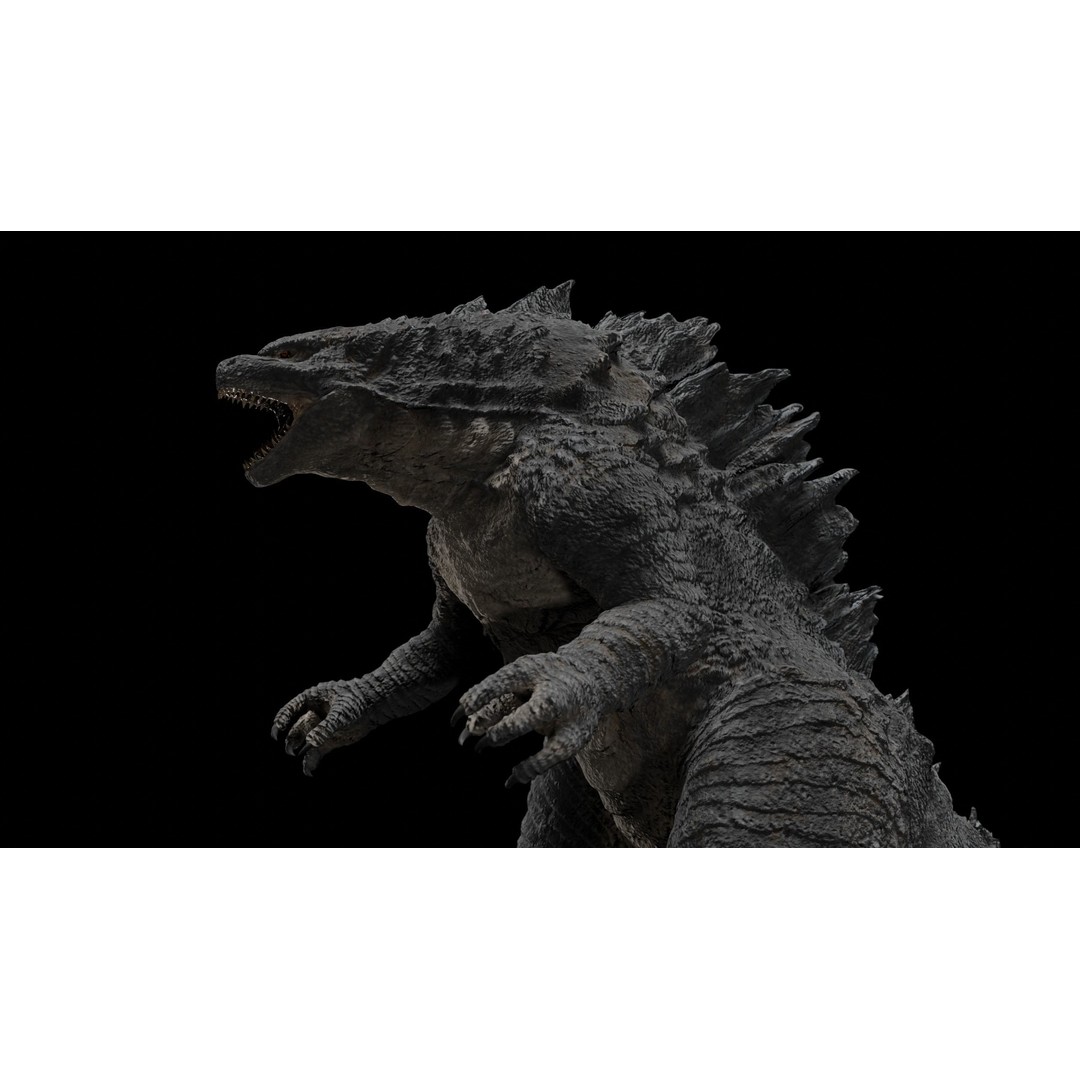 Godzilla 3D Model – Low Poly Rigged Character with PBR Textures - View 15