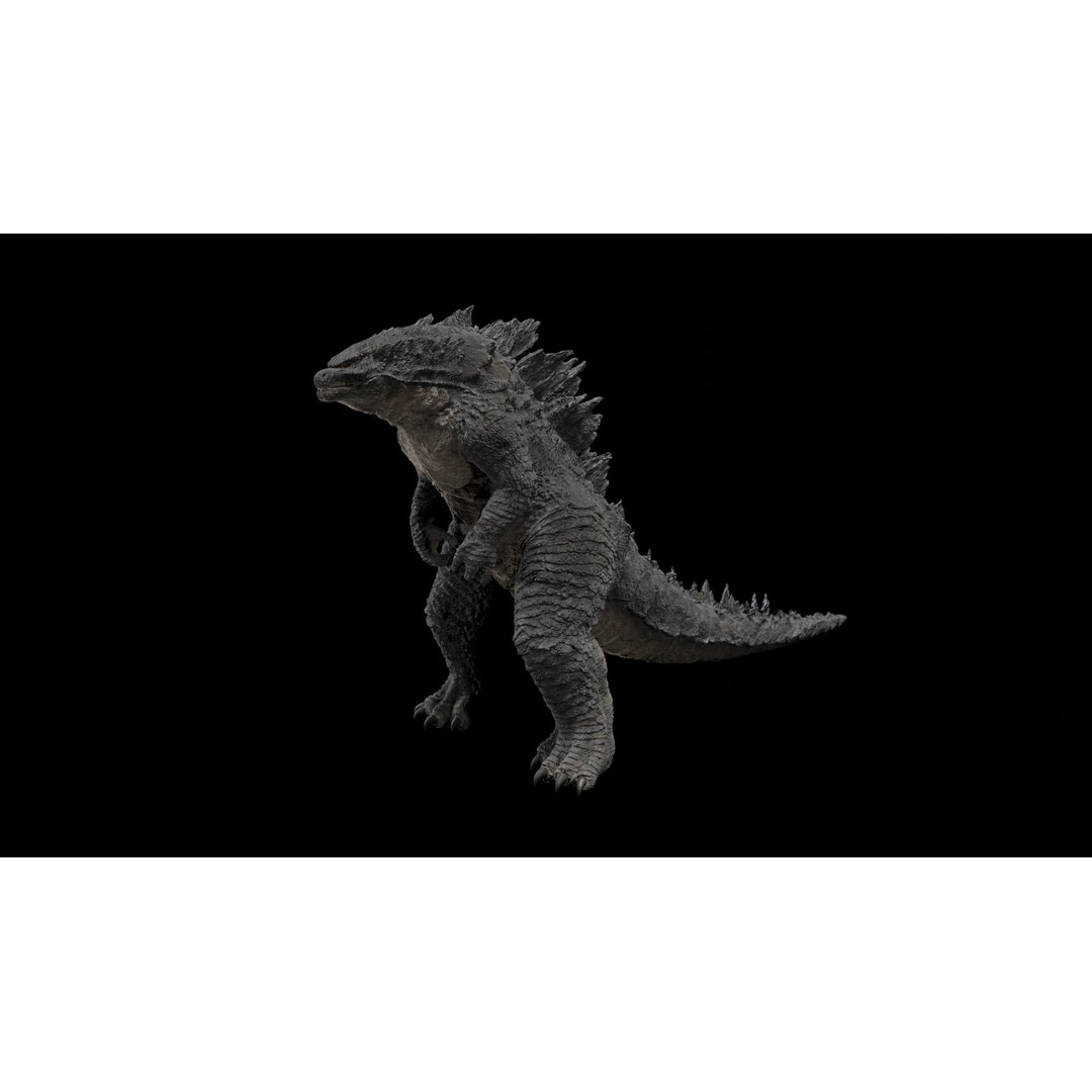 Godzilla 3D Model – Low Poly Rigged Character with PBR Textures - View 20
