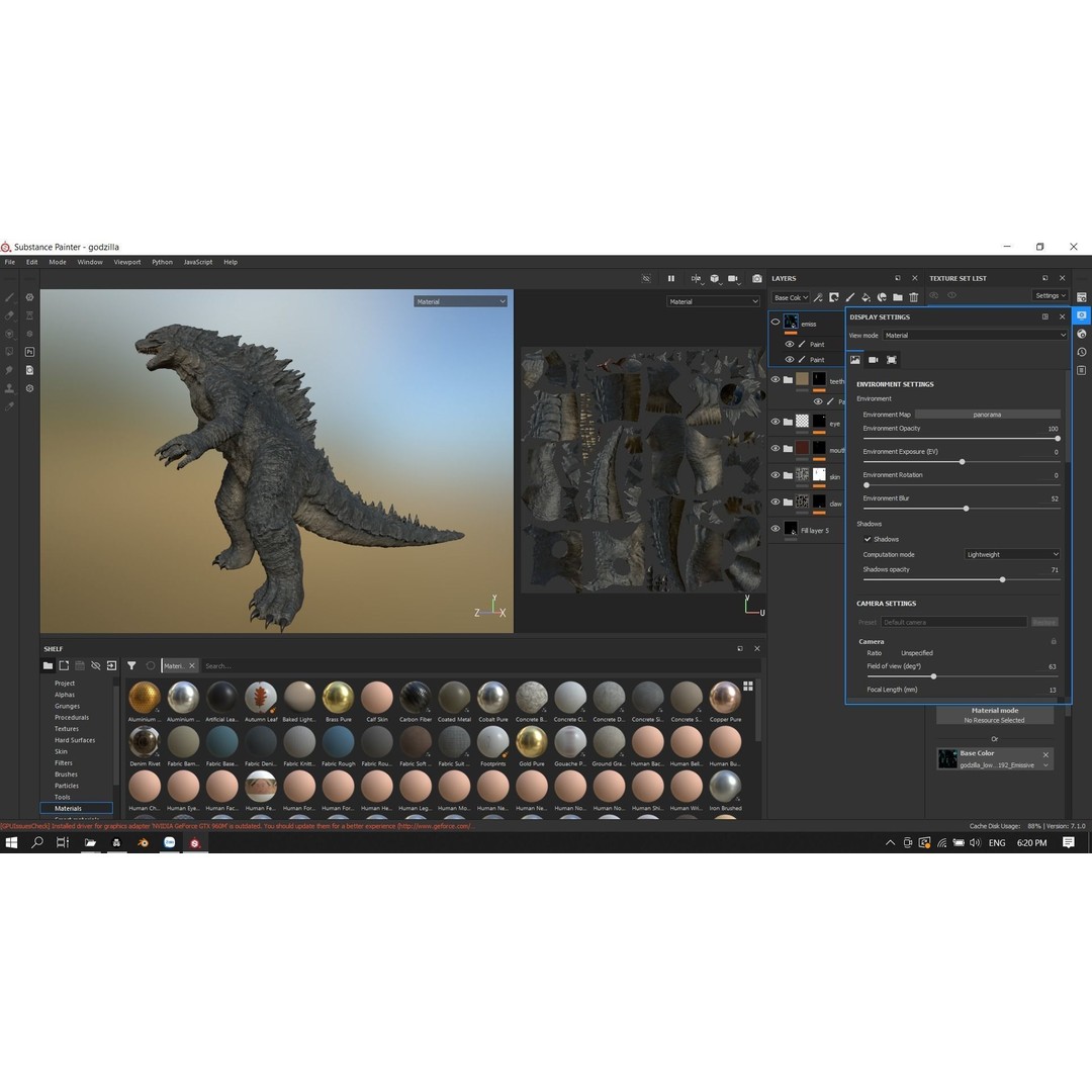 Godzilla 3D Model – Low Poly Rigged Character with PBR Textures - View 29