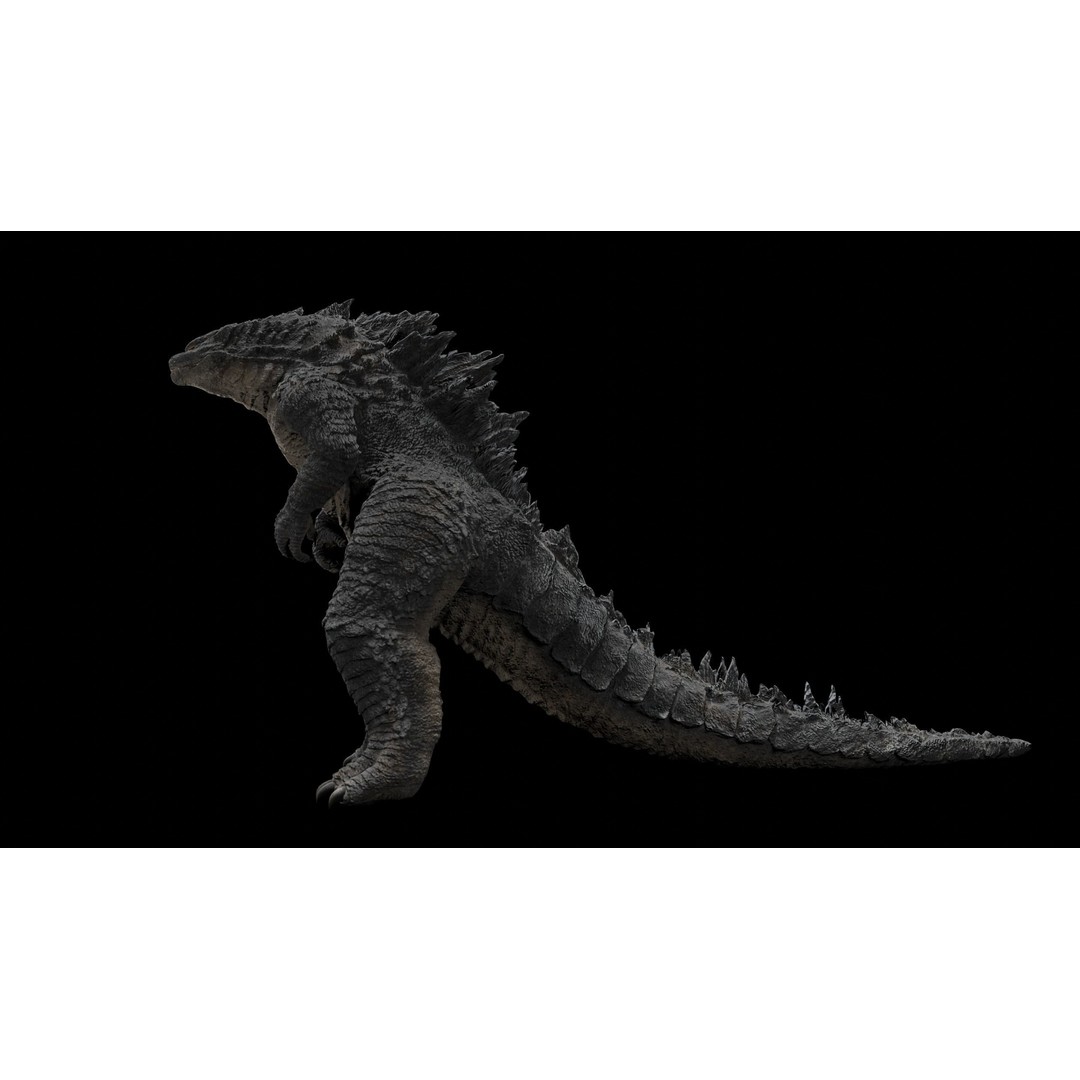 Godzilla 3D Model – Low Poly Rigged Character with PBR Textures - View 34
