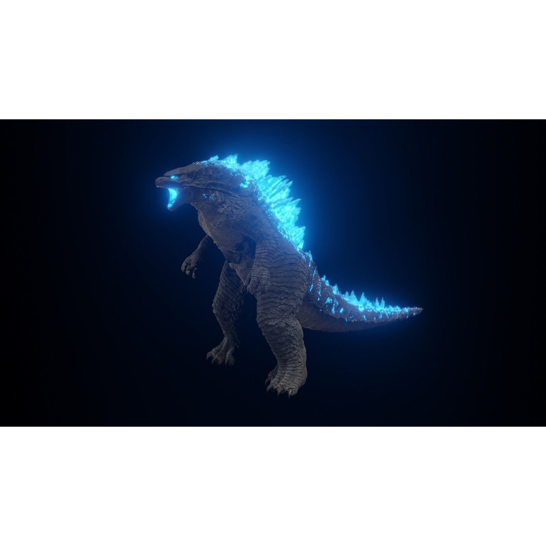 Godzilla 3D Model – Low Poly Rigged Character with PBR Textures - View 8