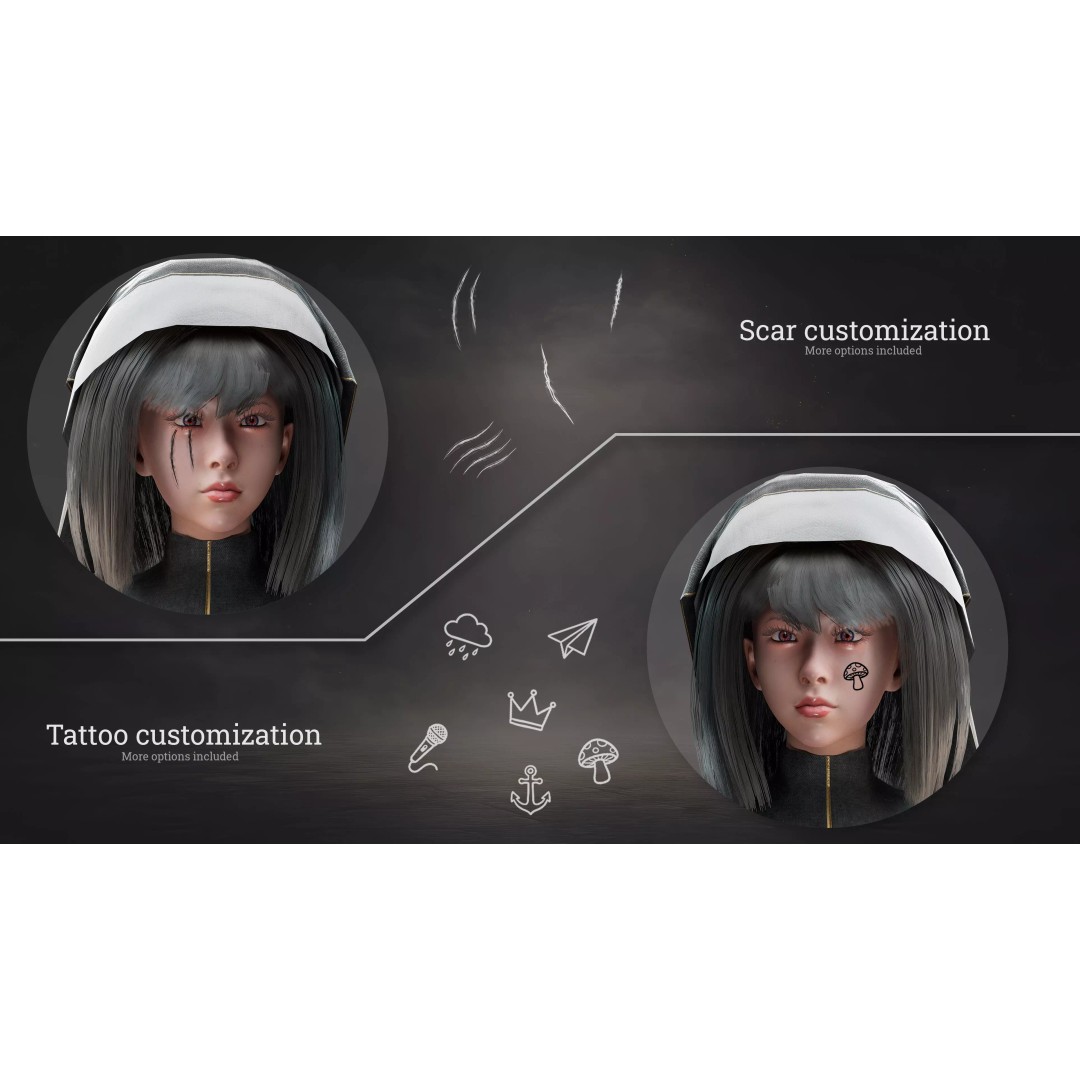 Morthessa 3D Model – Game Ready Female Character, Rigged PBR - View 12