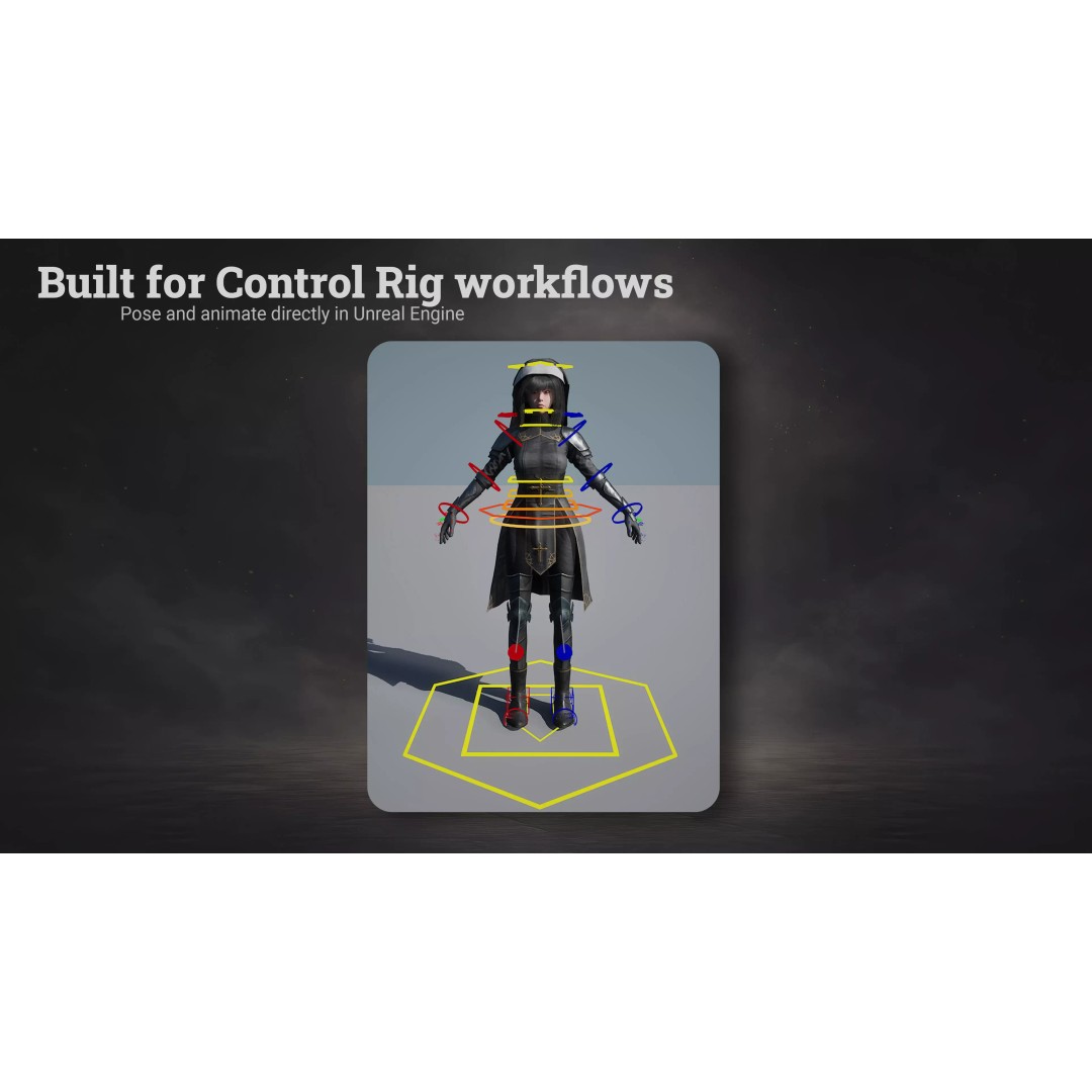 Morthessa 3D Model – Game Ready Female Character, Rigged PBR - View 13