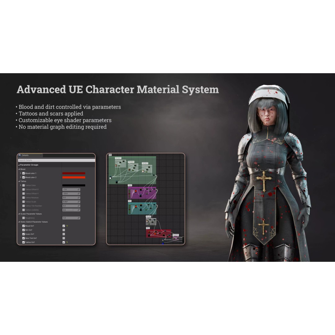 Morthessa 3D Model – Game Ready Female Character, Rigged PBR - View 18