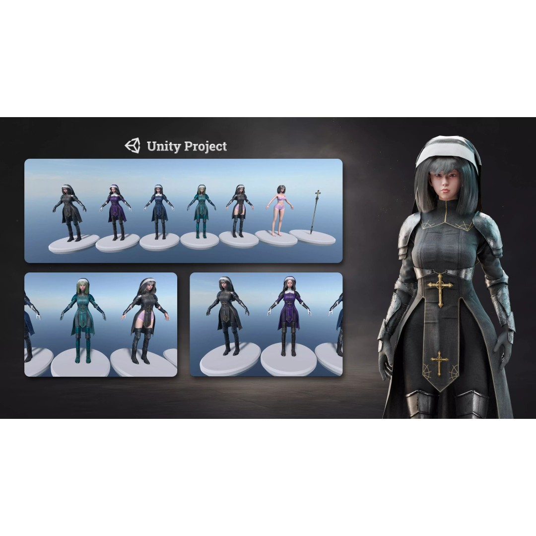 Morthessa 3D Model – Game Ready Female Character, Rigged PBR - View 19