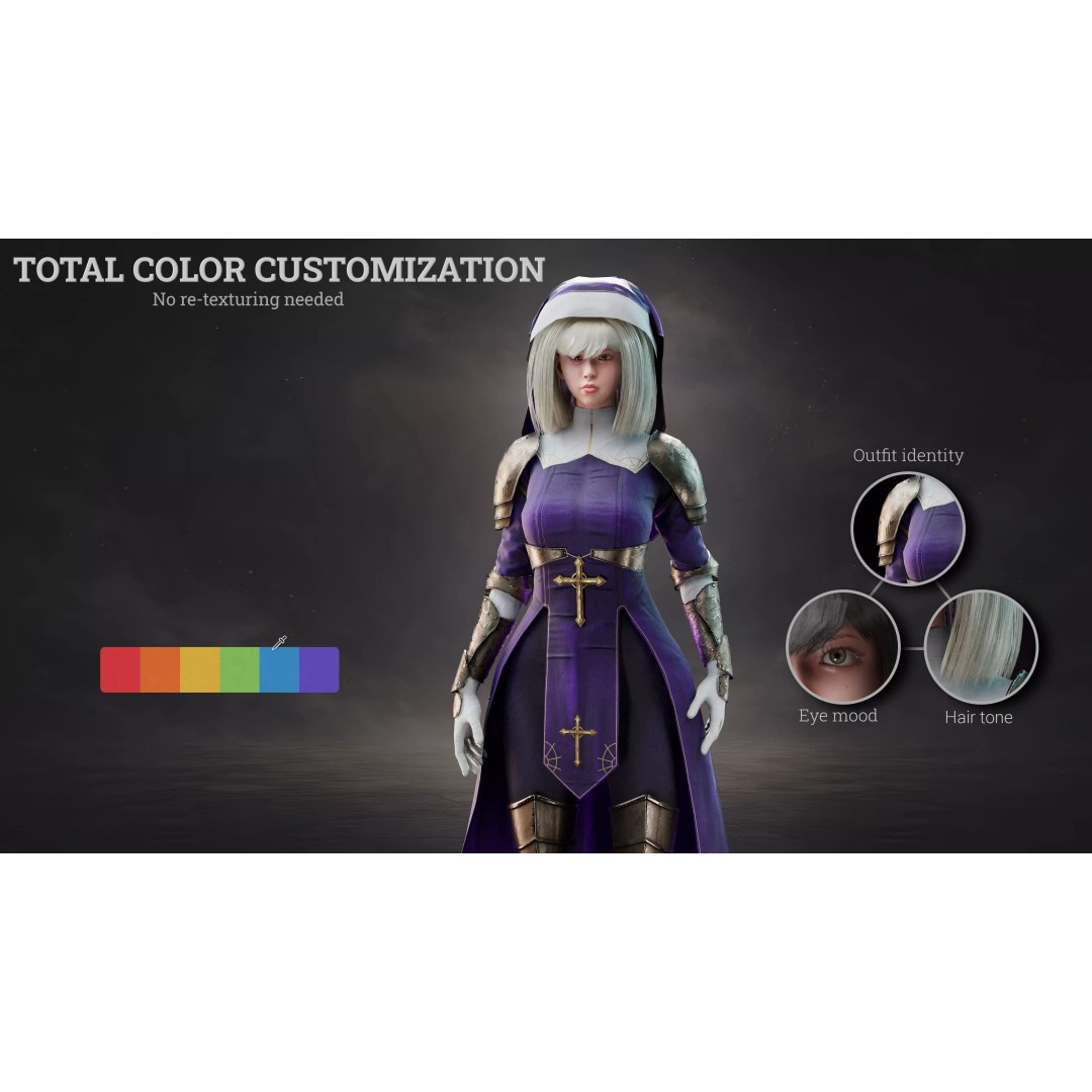 Morthessa 3D Model – Game Ready Female Character, Rigged PBR - View 5