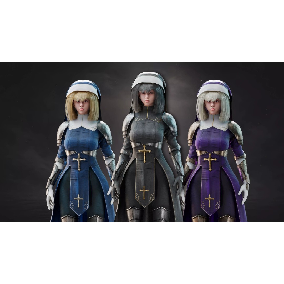 Morthessa 3D Model – Game Ready Female Character, Rigged PBR - View 6
