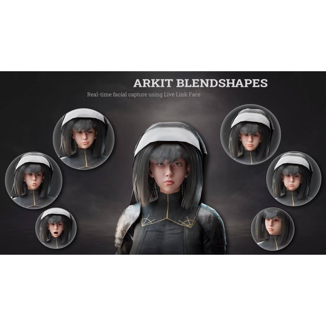 Morthessa 3D Model – Game Ready Female Character, Rigged PBR - View 7