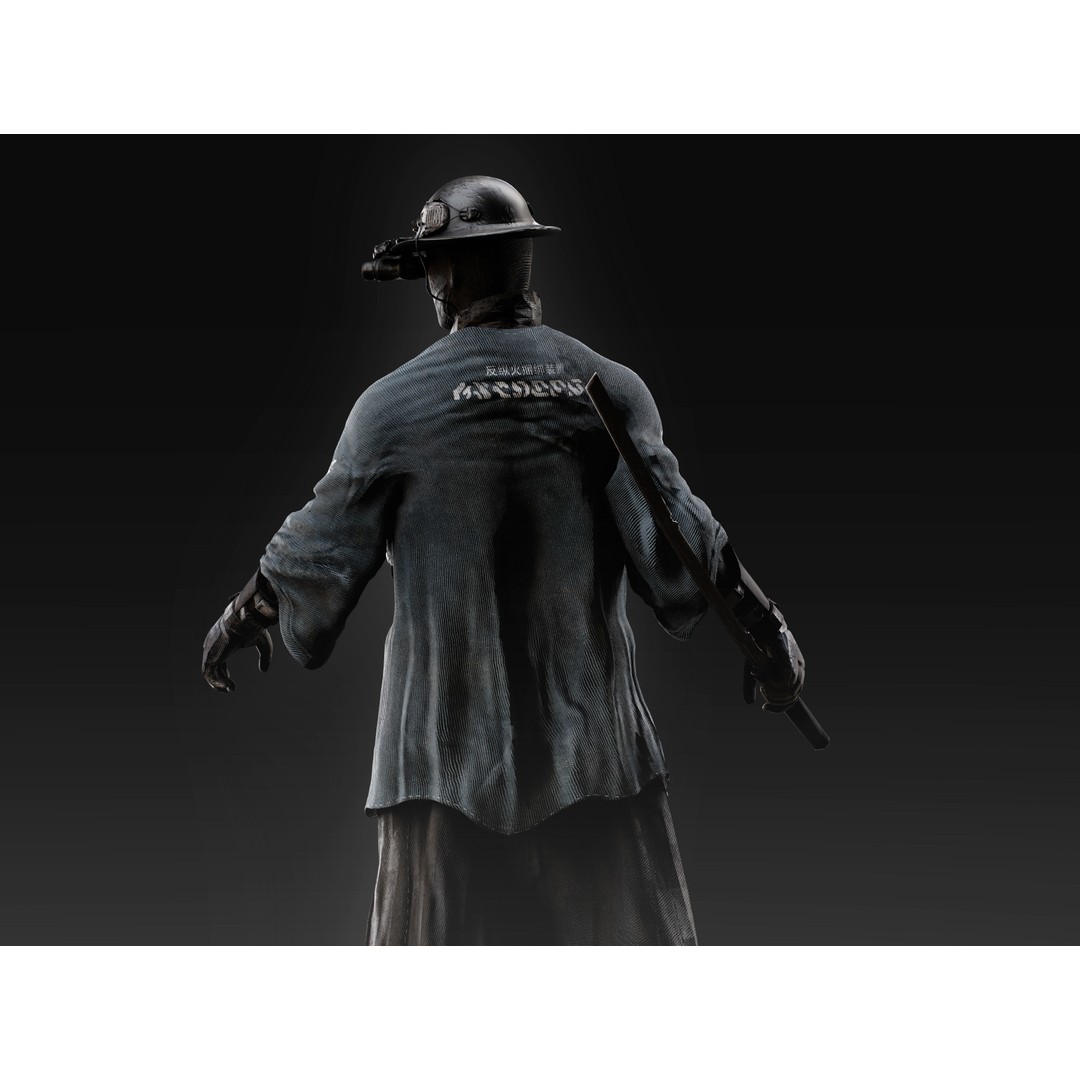 Sci-Fi Samurai 3D Model – Low Poly Character with Rigging, FBX - View 10