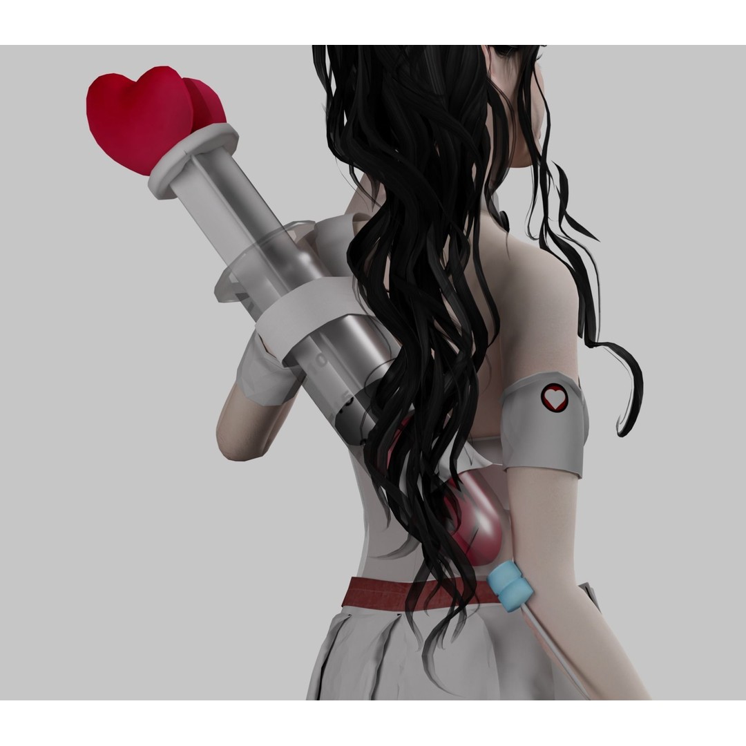 Beautiful Nurse 3D Model – Game Ready Low-Poly Character, FBX, PBR