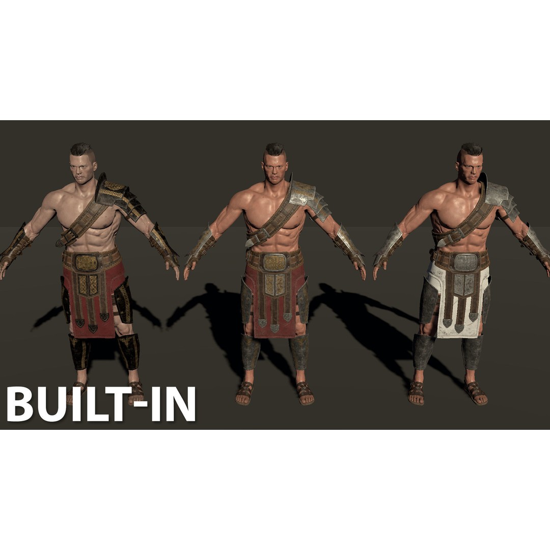 Fantasy Warrior 3D Model – Game Ready Low Poly Character, FBX