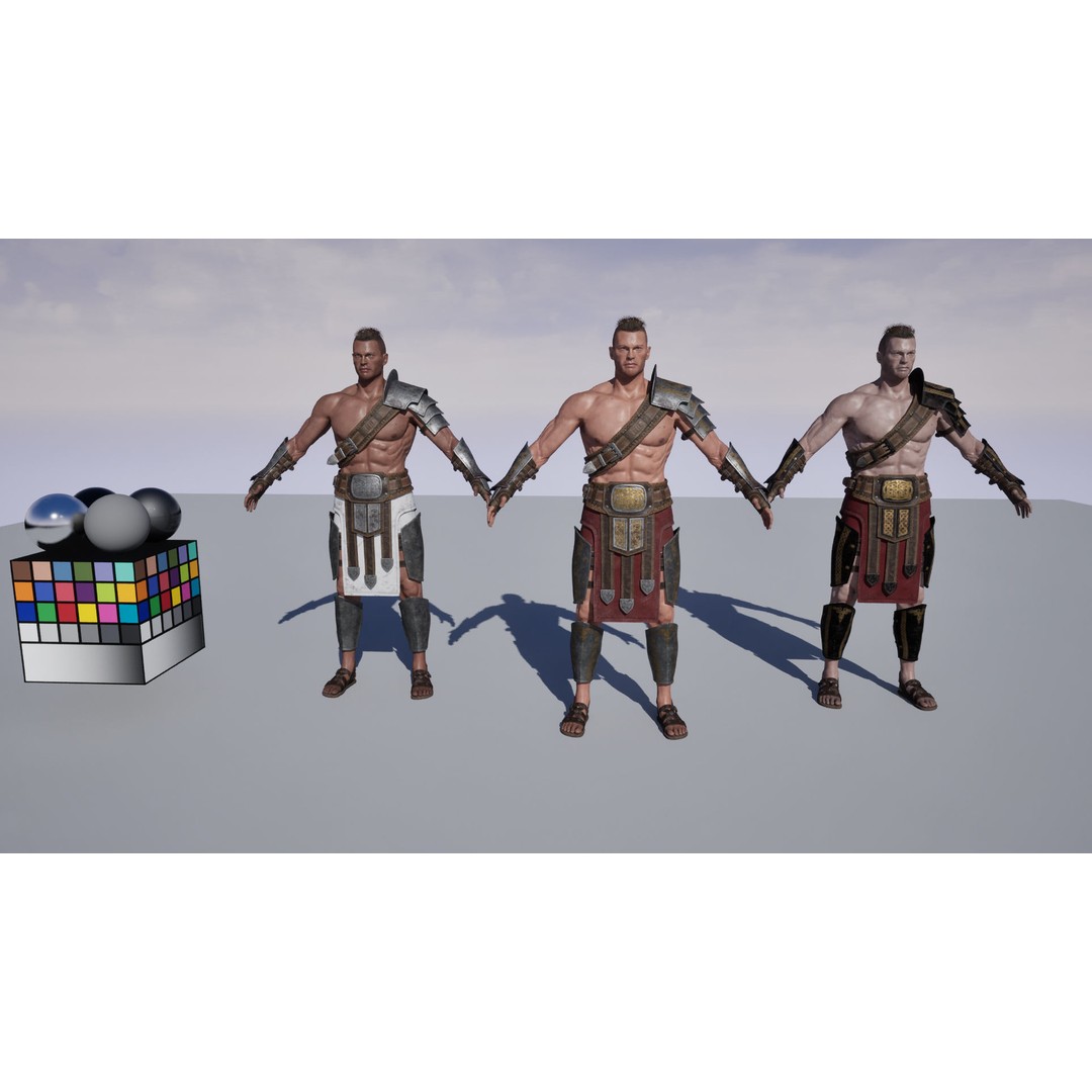 Fantasy Warrior 3D Model – Game Ready Low Poly Character, FBX - View 11