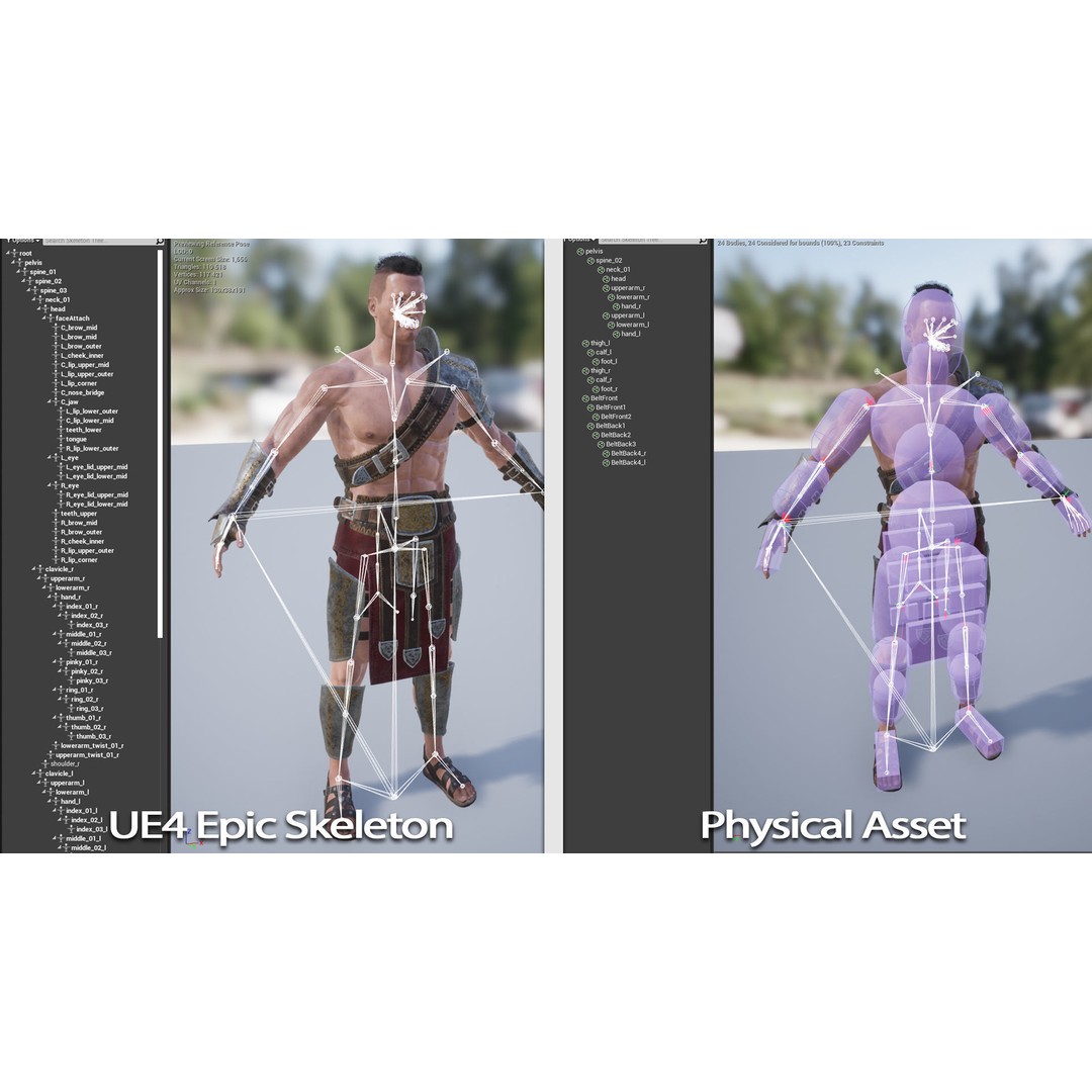 Fantasy Warrior 3D Model – Game Ready Low Poly Character, FBX - View 12
