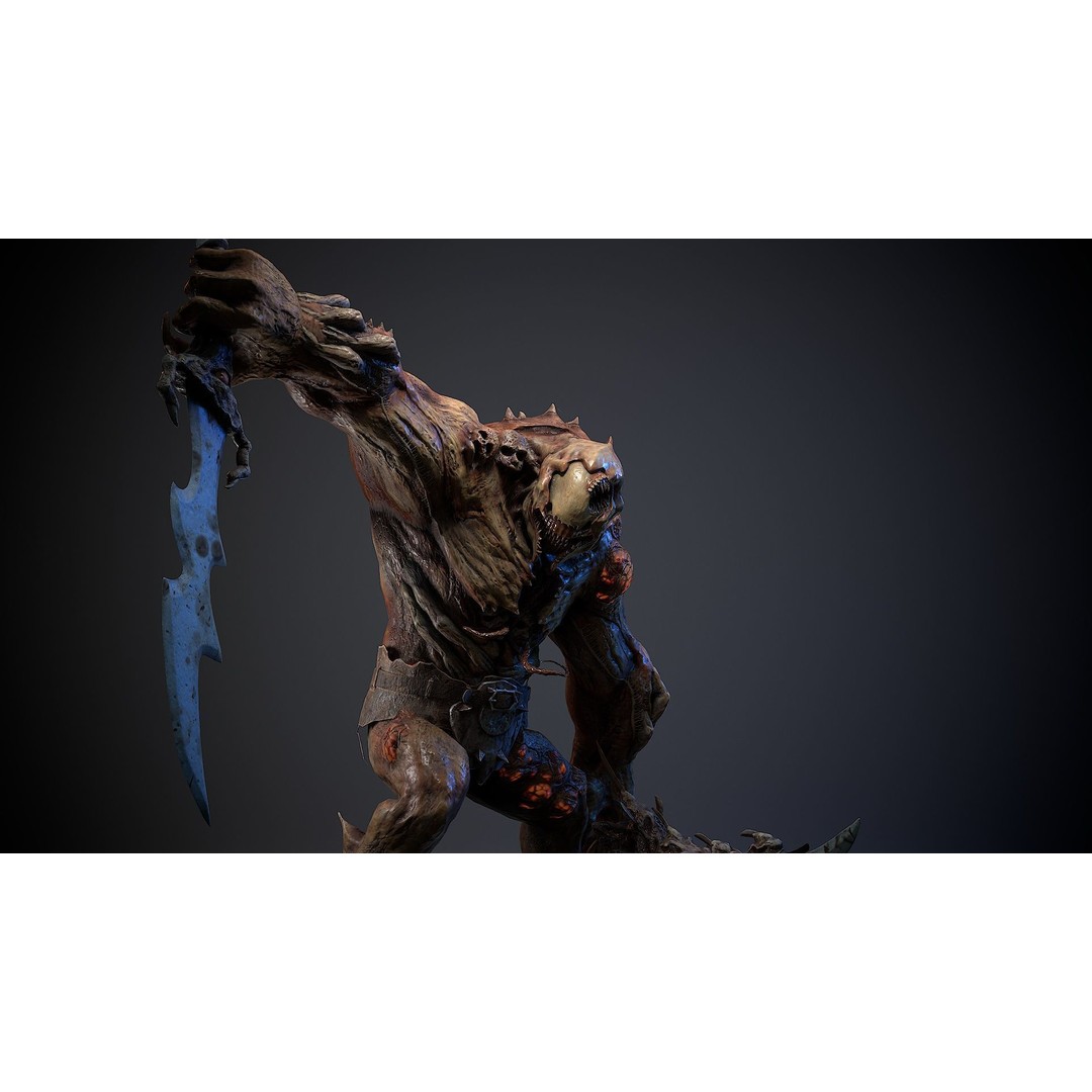 Mutant Monster 3D Model – Low Poly Game Asset, Rigged, FBX