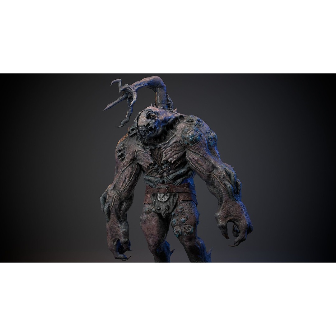 Mutant Monster 3D Model – Low Poly Game Asset, Rigged, FBX - View 10