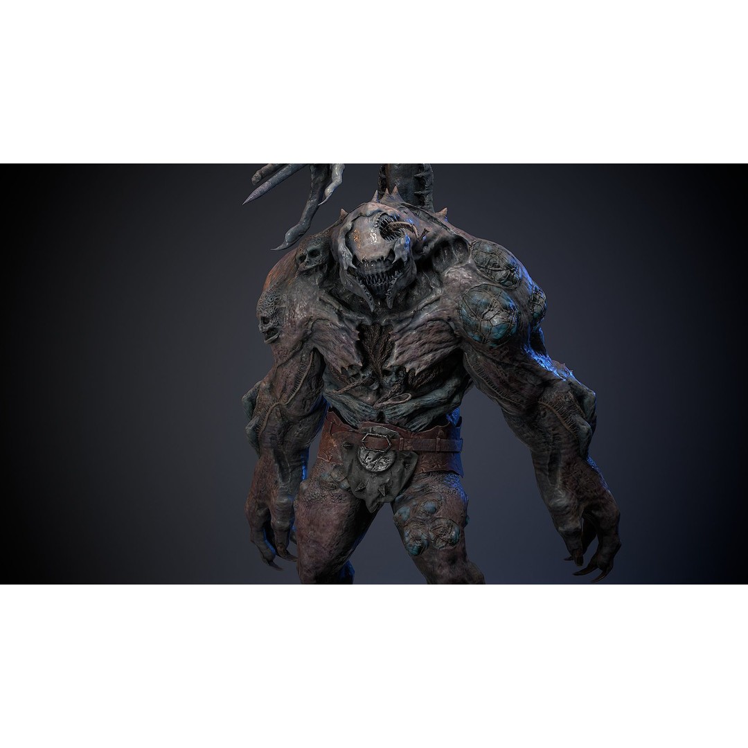 Mutant Monster 3D Model – Low Poly Game Asset, Rigged, FBX - View 11