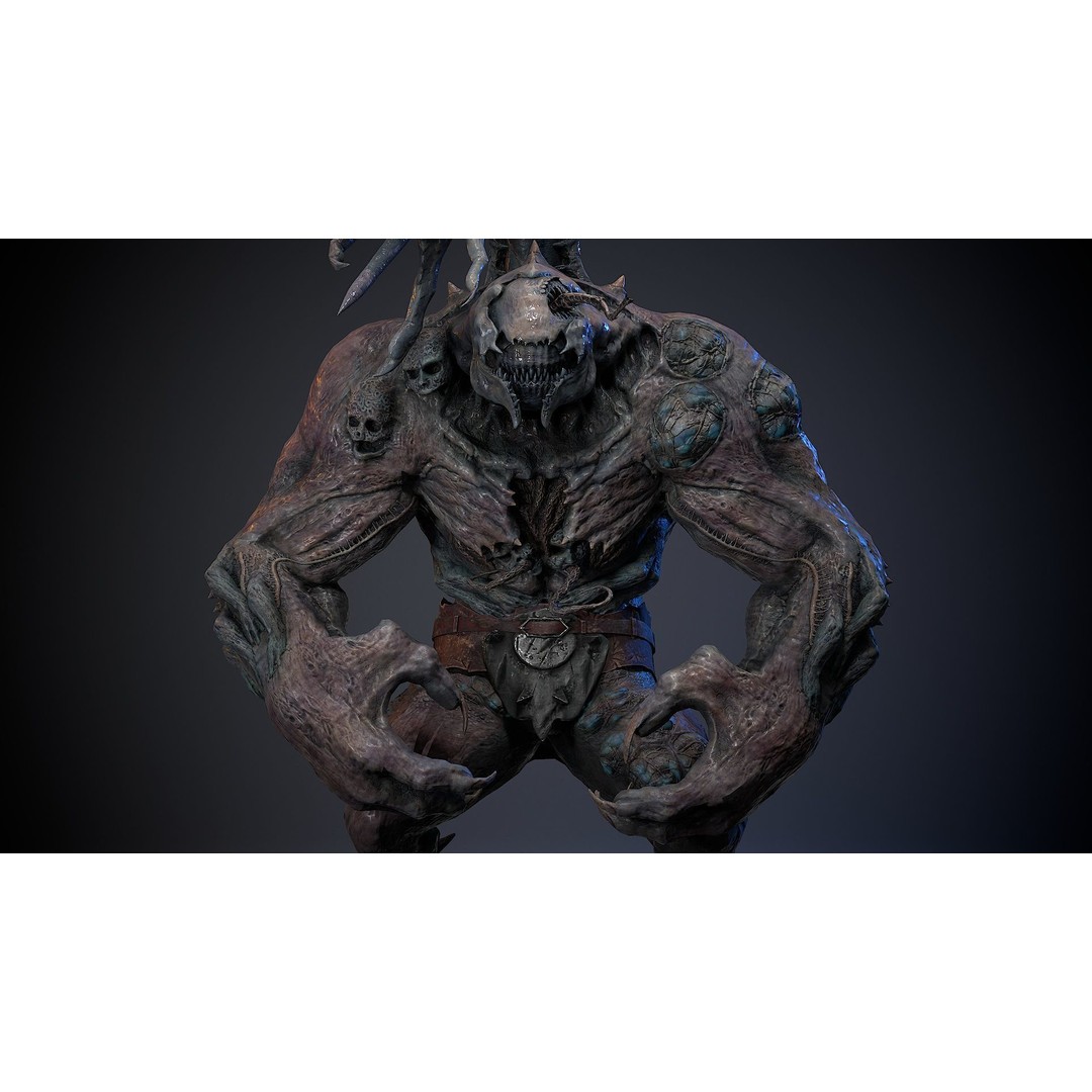 Mutant Monster 3D Model – Low Poly Game Asset, Rigged, FBX - View 12