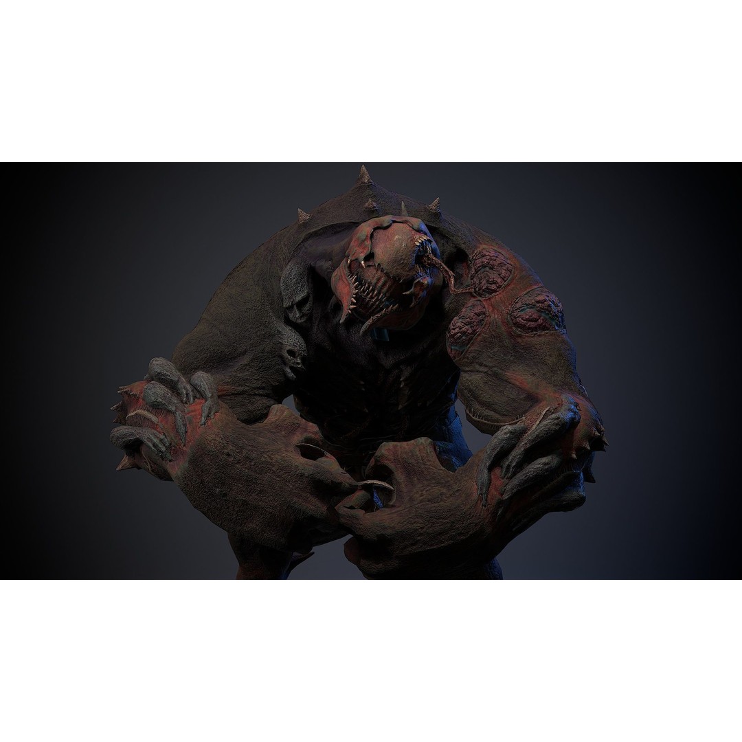 Mutant Monster 3D Model – Low Poly Game Asset, Rigged, FBX - View 13