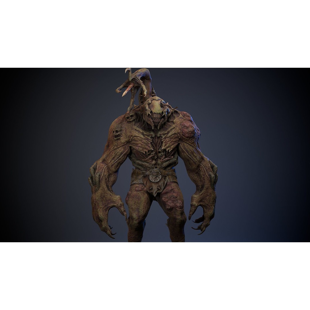 Mutant Monster 3D Model – Low Poly Game Asset, Rigged, FBX - View 15