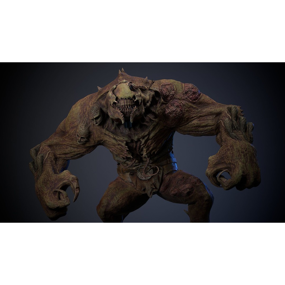 Mutant Monster 3D Model – Low Poly Game Asset, Rigged, FBX - View 16