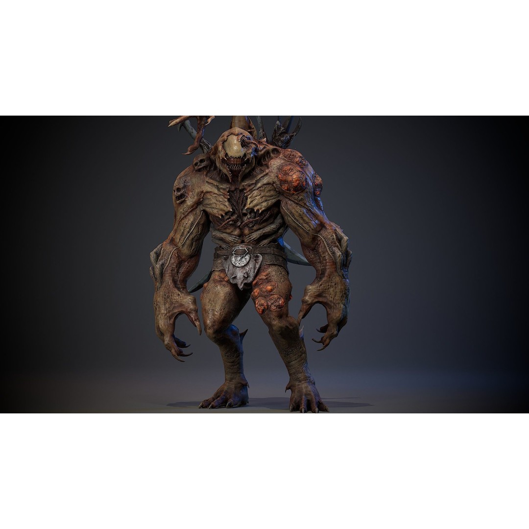 Mutant Monster 3D Model – Low Poly Game Asset, Rigged, FBX - View 5
