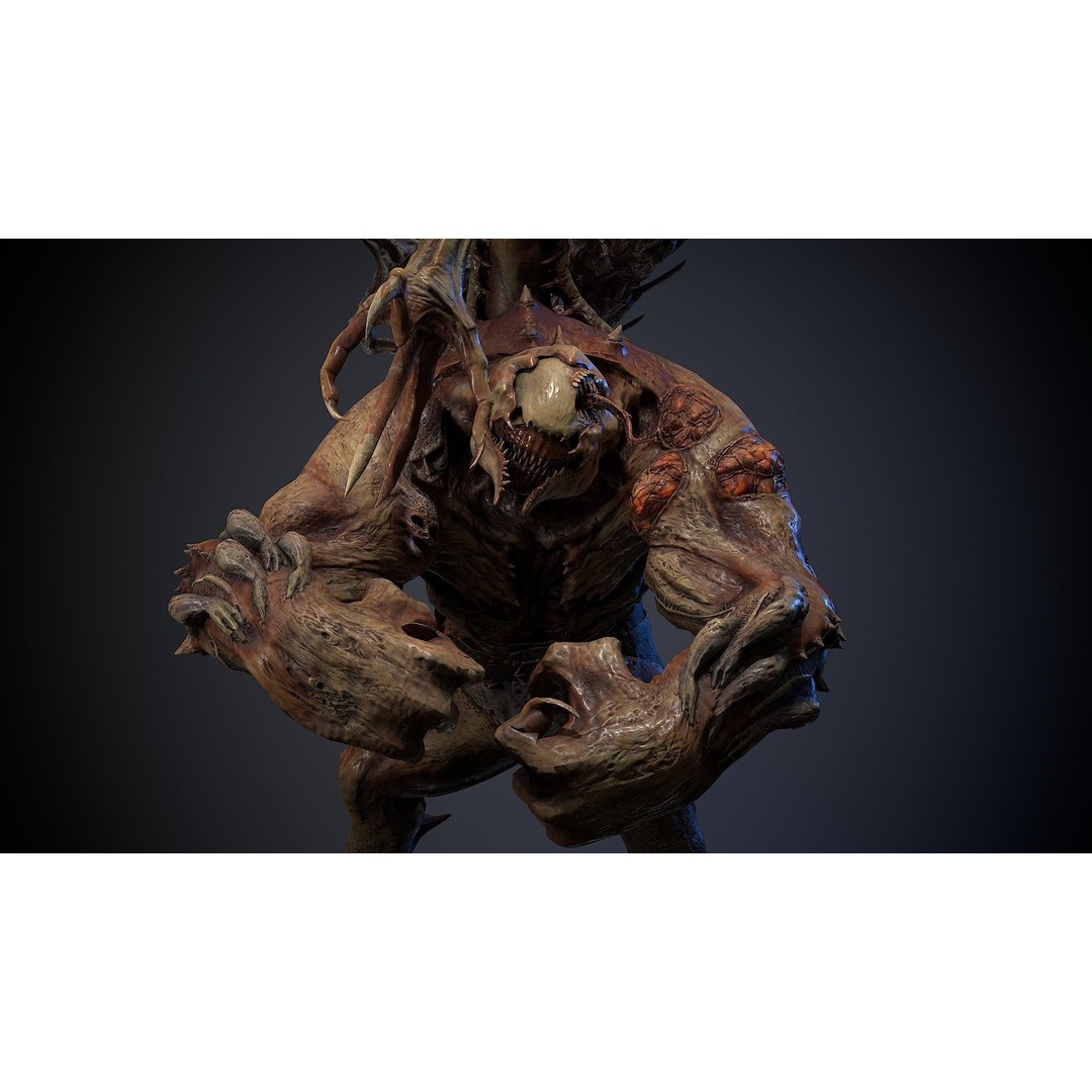 Mutant Monster 3D Model – Low Poly Game Asset, Rigged, FBX - View 9