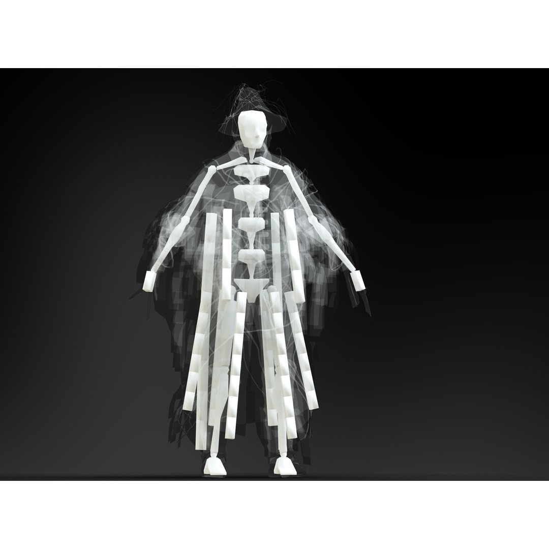 Scarecrow 3D Model – Low Poly Game Ready Character, FBX, OBJ