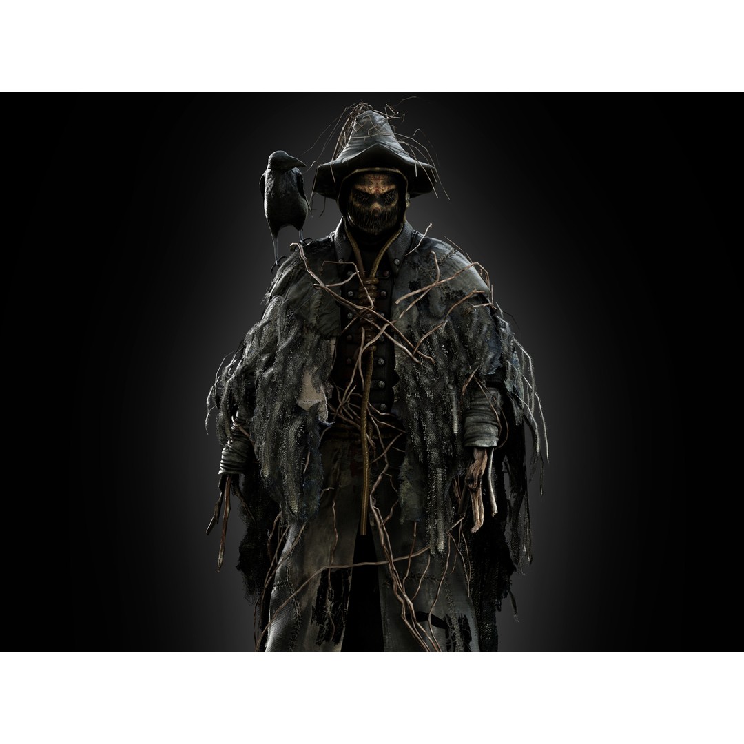 Scarecrow 3D Model – Low Poly Game Ready Character, FBX, OBJ - View 3