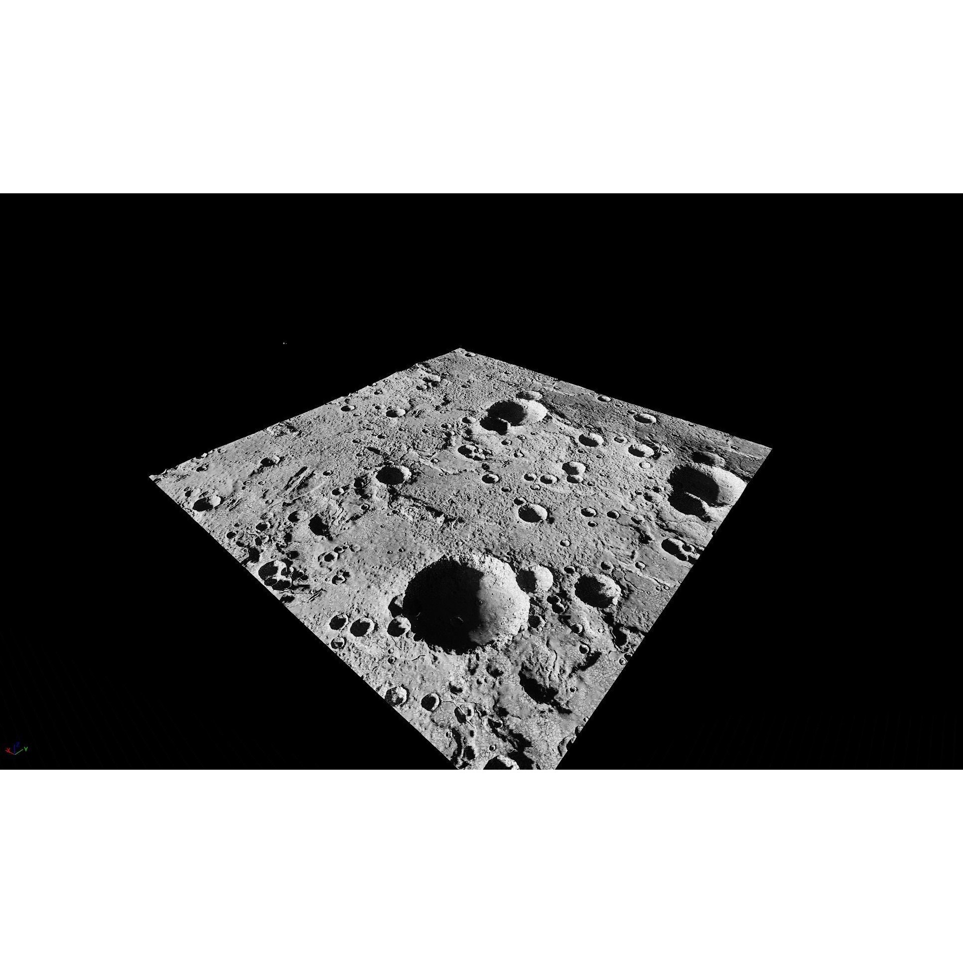 Moon Terrain - Optimized Game-Ready 3D Model - View 14