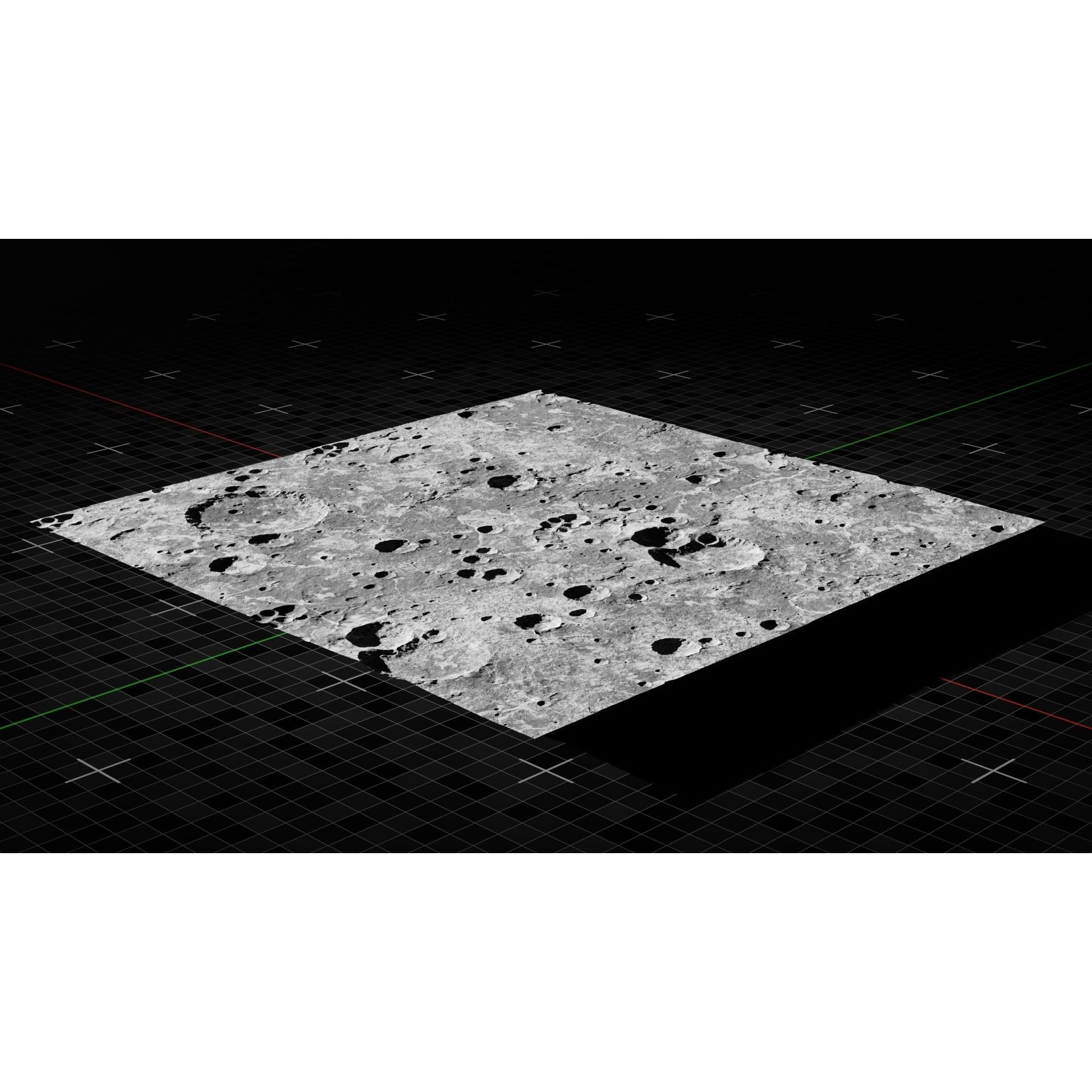 Moon Terrain - Optimized Game-Ready 3D Model - View 3