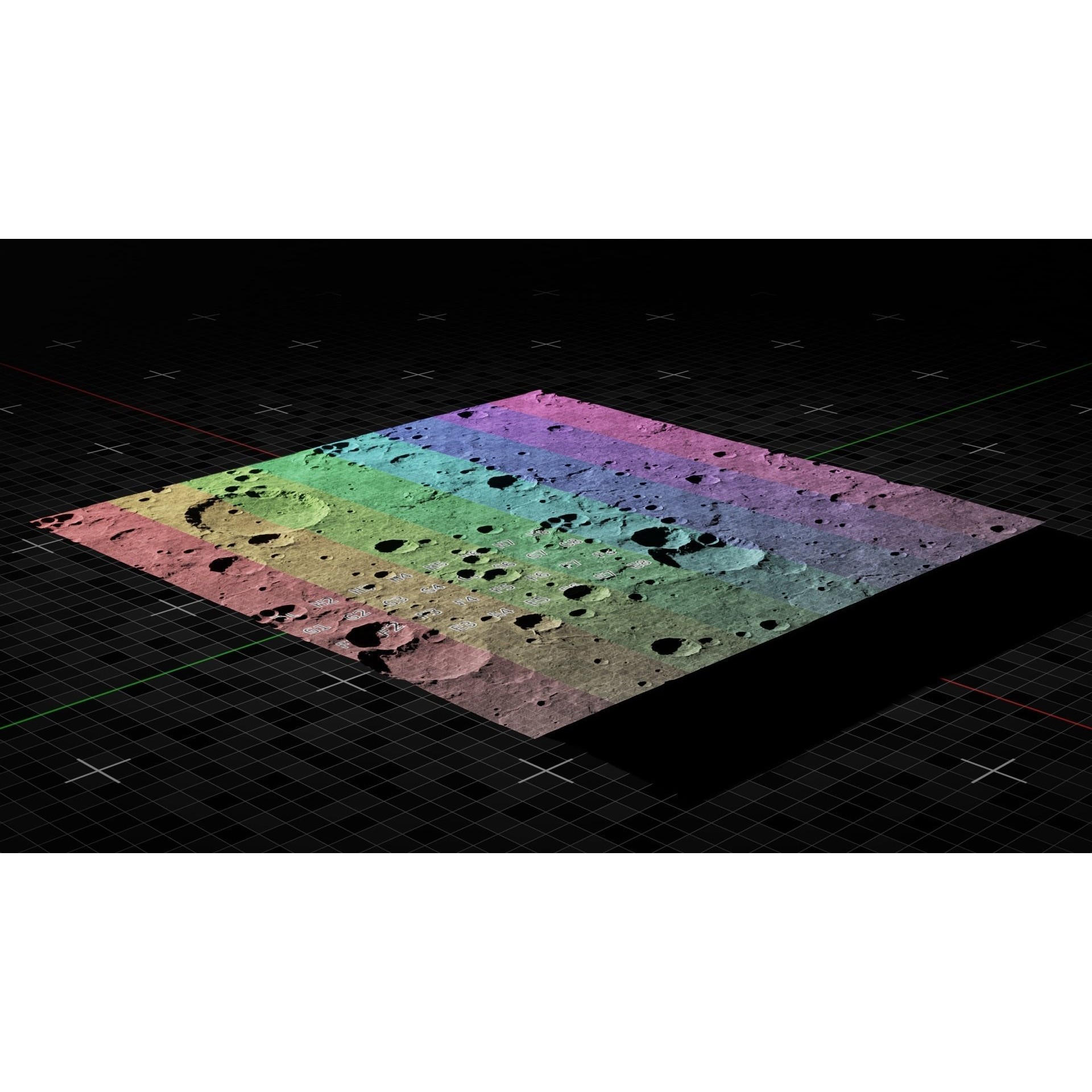 Moon Terrain - Optimized Game-Ready 3D Model - View 4