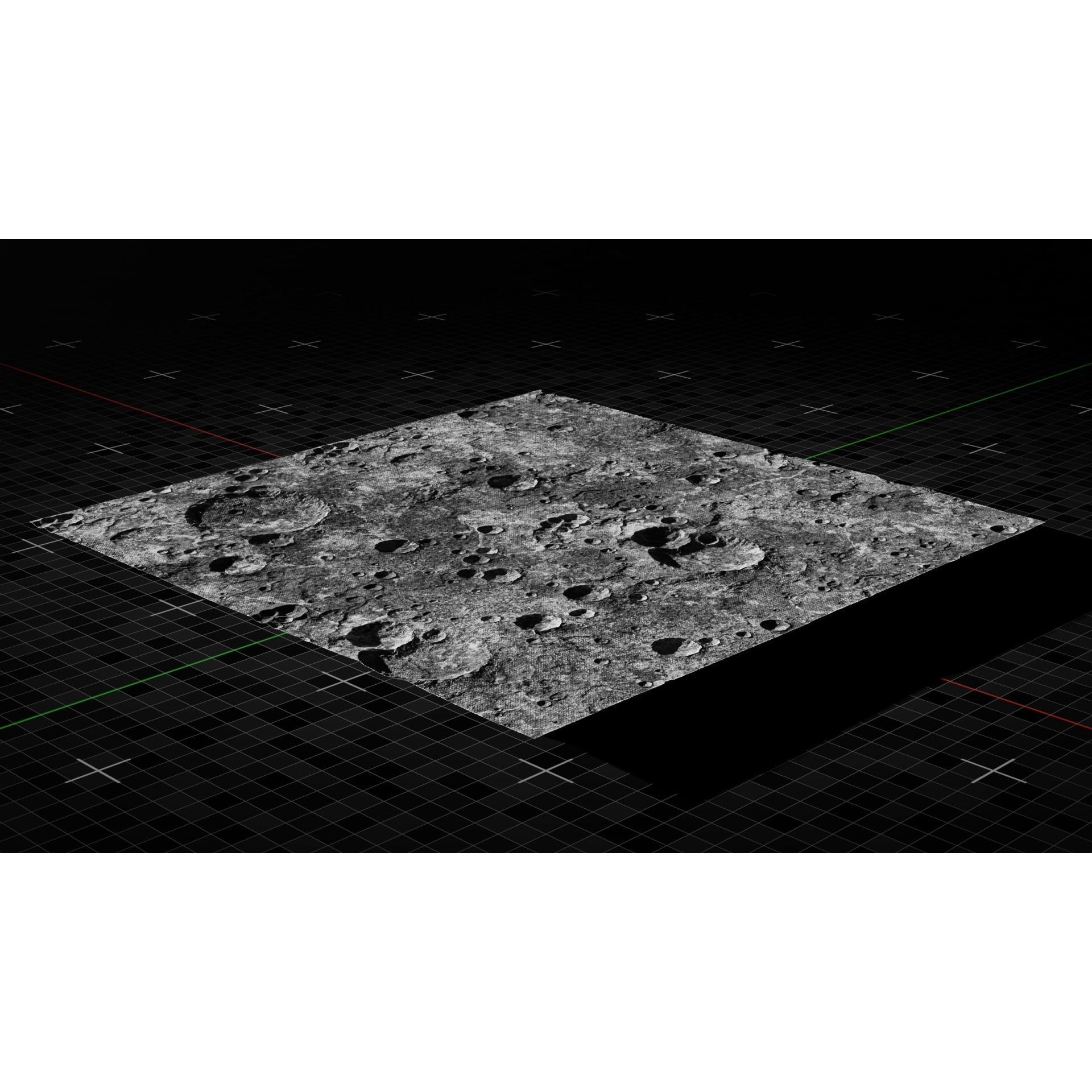 Moon Terrain - Optimized Game-Ready 3D Model - View 5