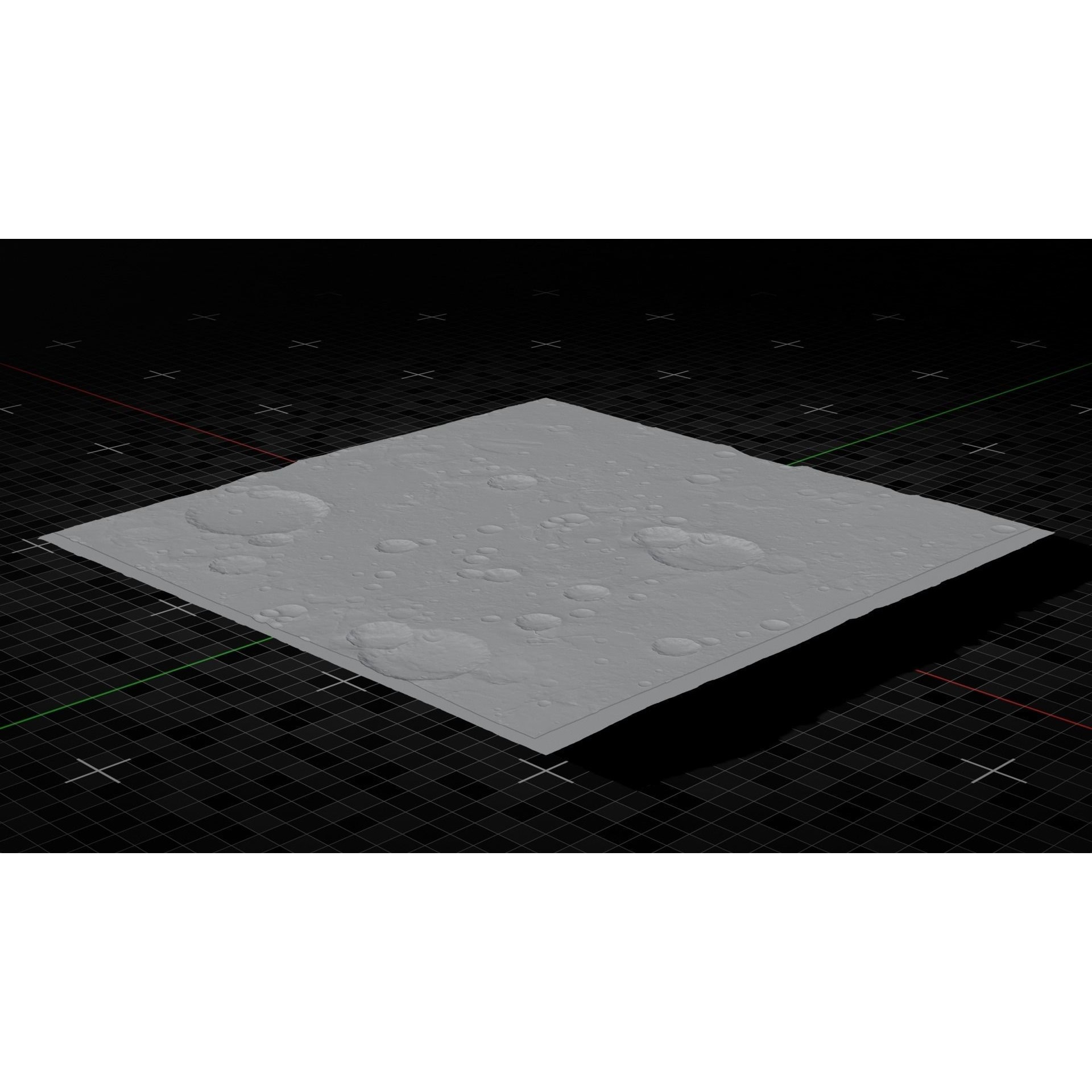 Moon Terrain - Optimized Game-Ready 3D Model - View 6