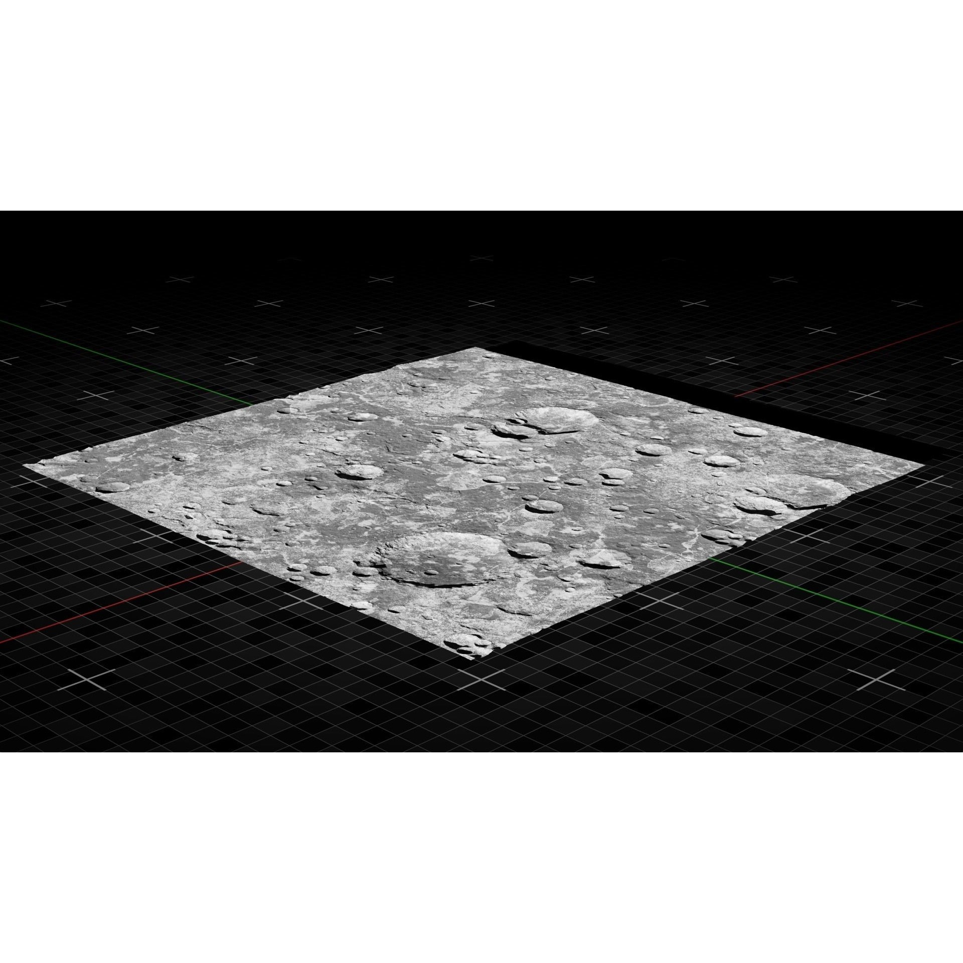 Moon Terrain - Optimized Game-Ready 3D Model - View 9