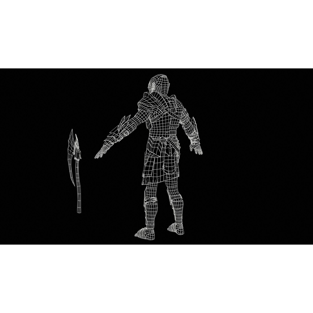 SkinnyOrc 3D Model – Low Poly Rigged Character with Animations - View 11