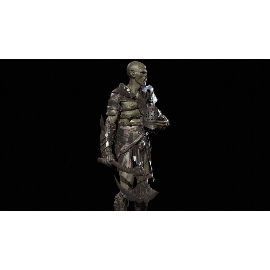SkinnyOrc 3D Model – Low Poly Rigged Character with Animations - View 12