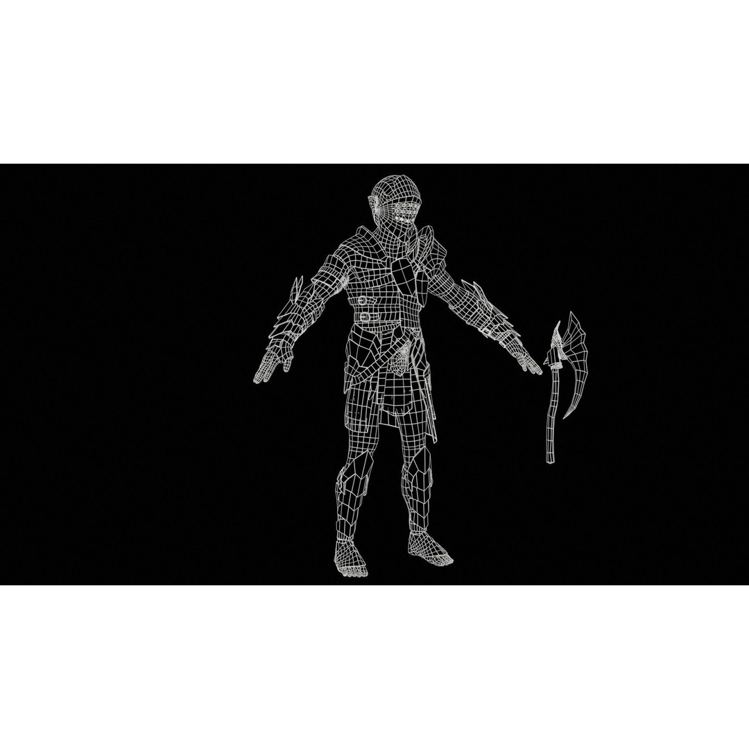 SkinnyOrc 3D Model – Low Poly Rigged Character with Animations - View 13