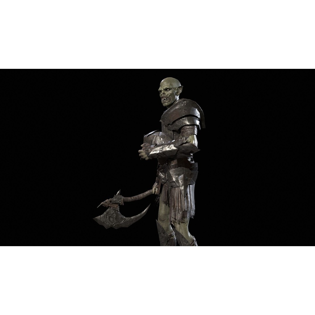 SkinnyOrc 3D Model – Low Poly Rigged Character with Animations - View 14