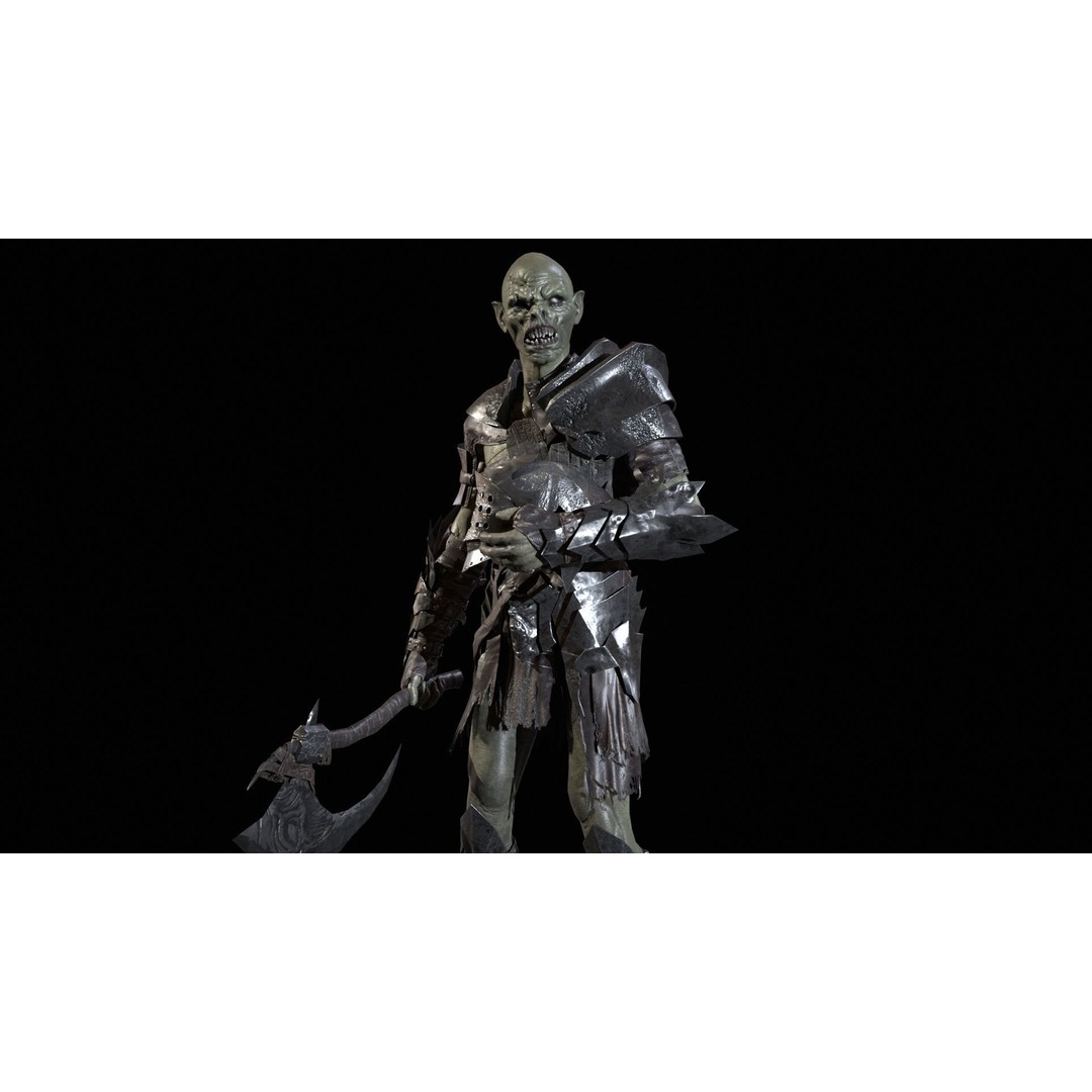SkinnyOrc 3D Model – Low Poly Rigged Character with Animations - View 15