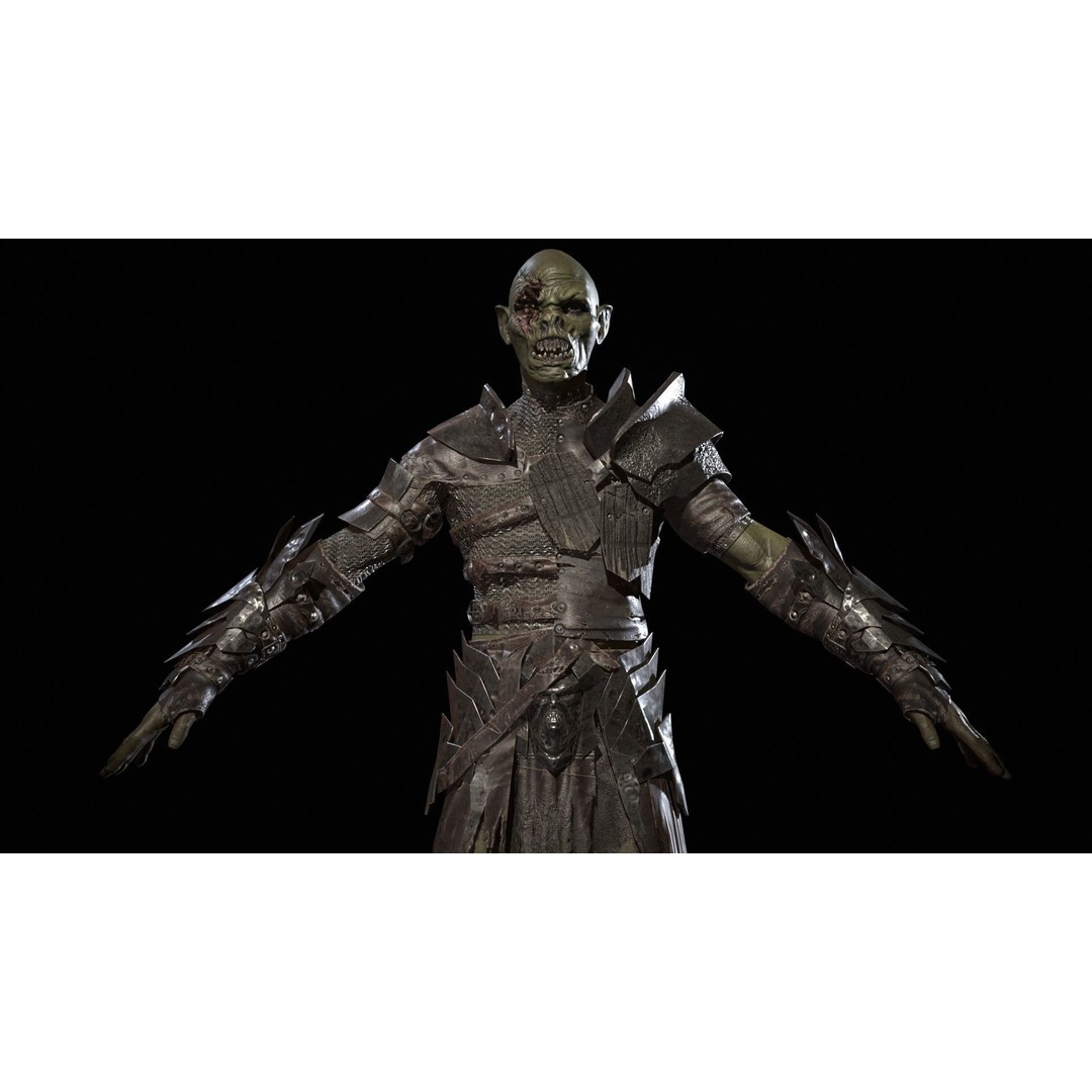 SkinnyOrc 3D Model – Low Poly Rigged Character with Animations - View 16