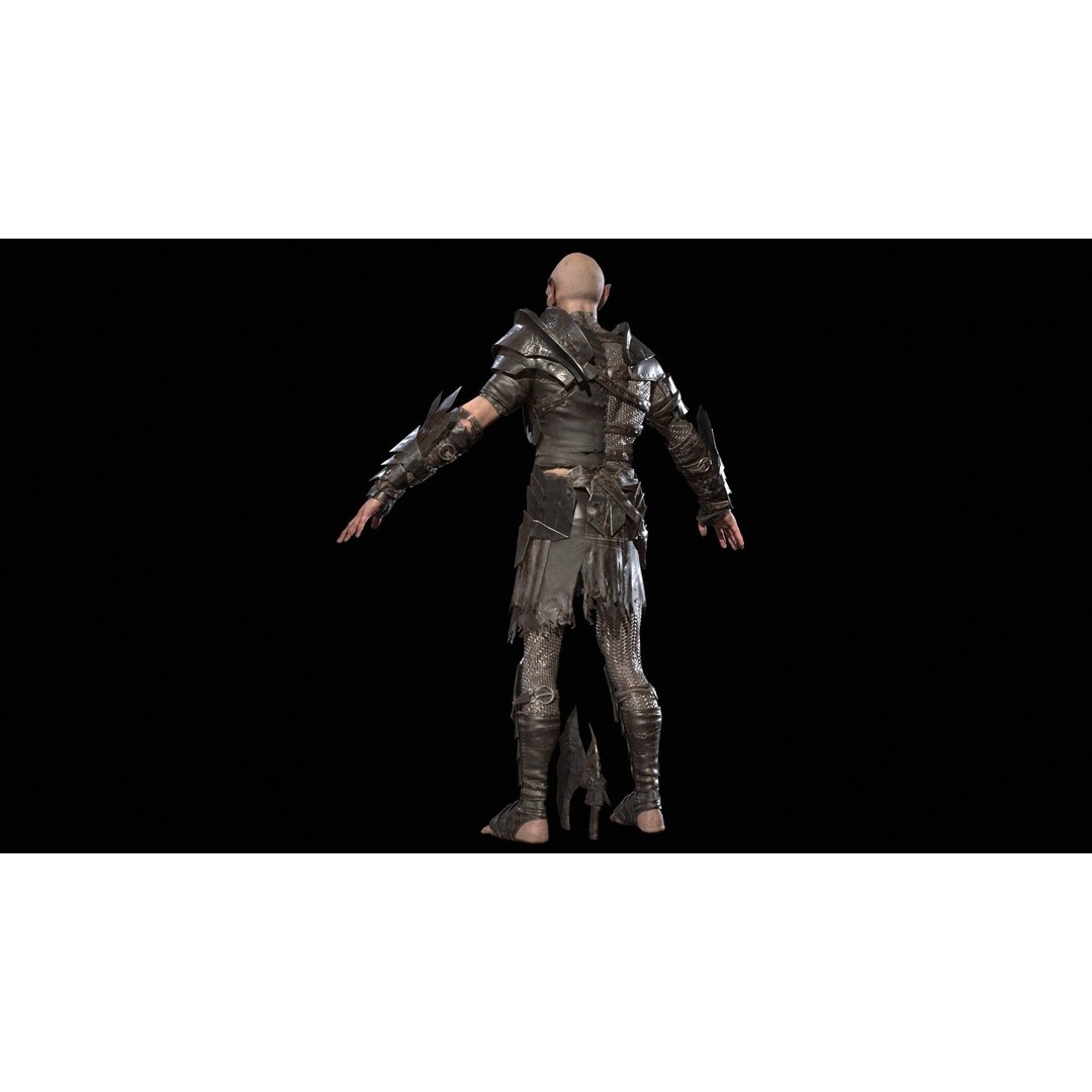 SkinnyOrc 3D Model – Low Poly Rigged Character with Animations - View 18